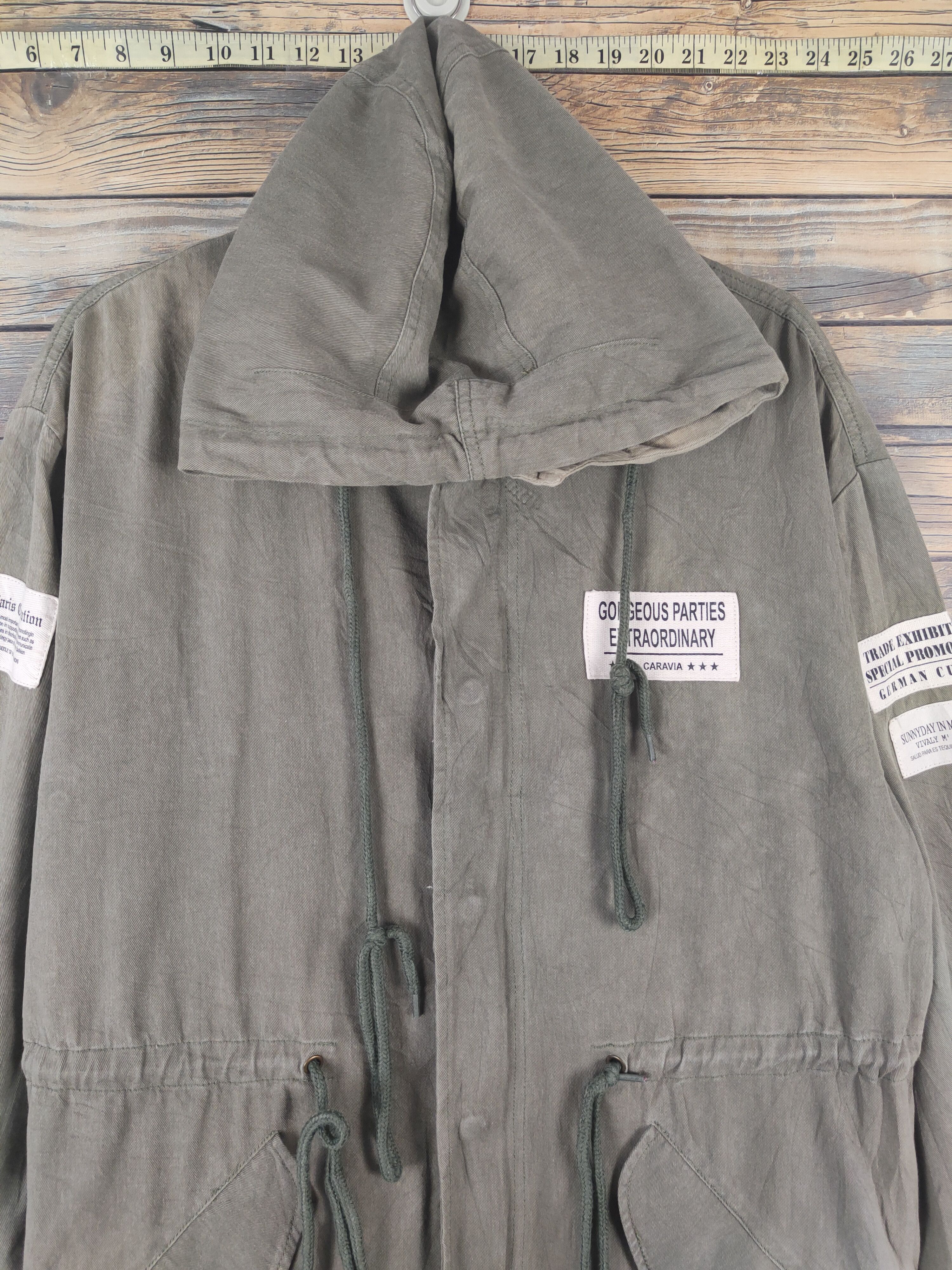 Japanese Brand × Vintage Vintage Langrit Olive Faded Hoodie Jackets Size US L / EU 52-54 / 3 - 2 Thumbnail