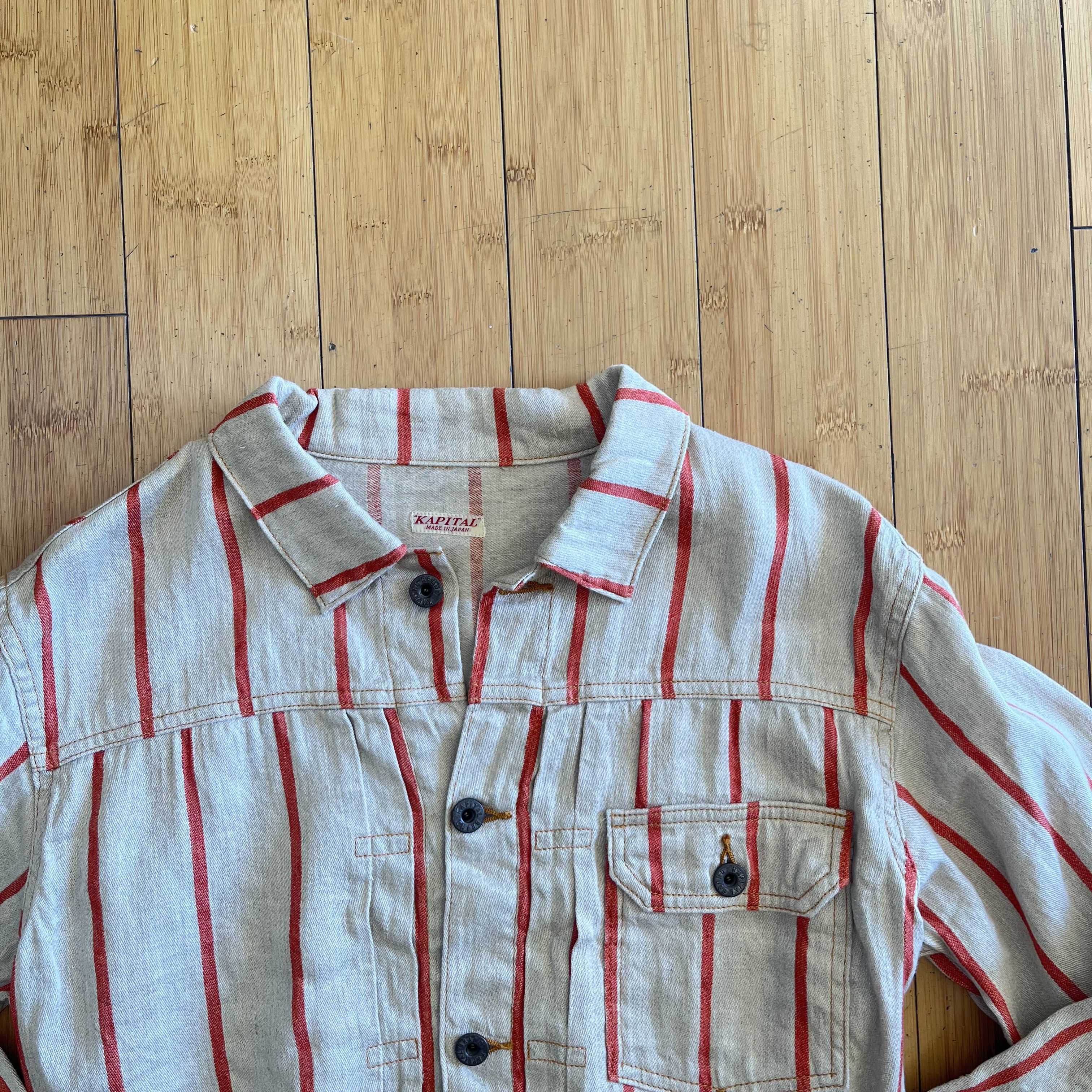 Kapital Kapital Striped Linen Jacket Size US S / EU 44-46 / 1 - 4 Thumbnail