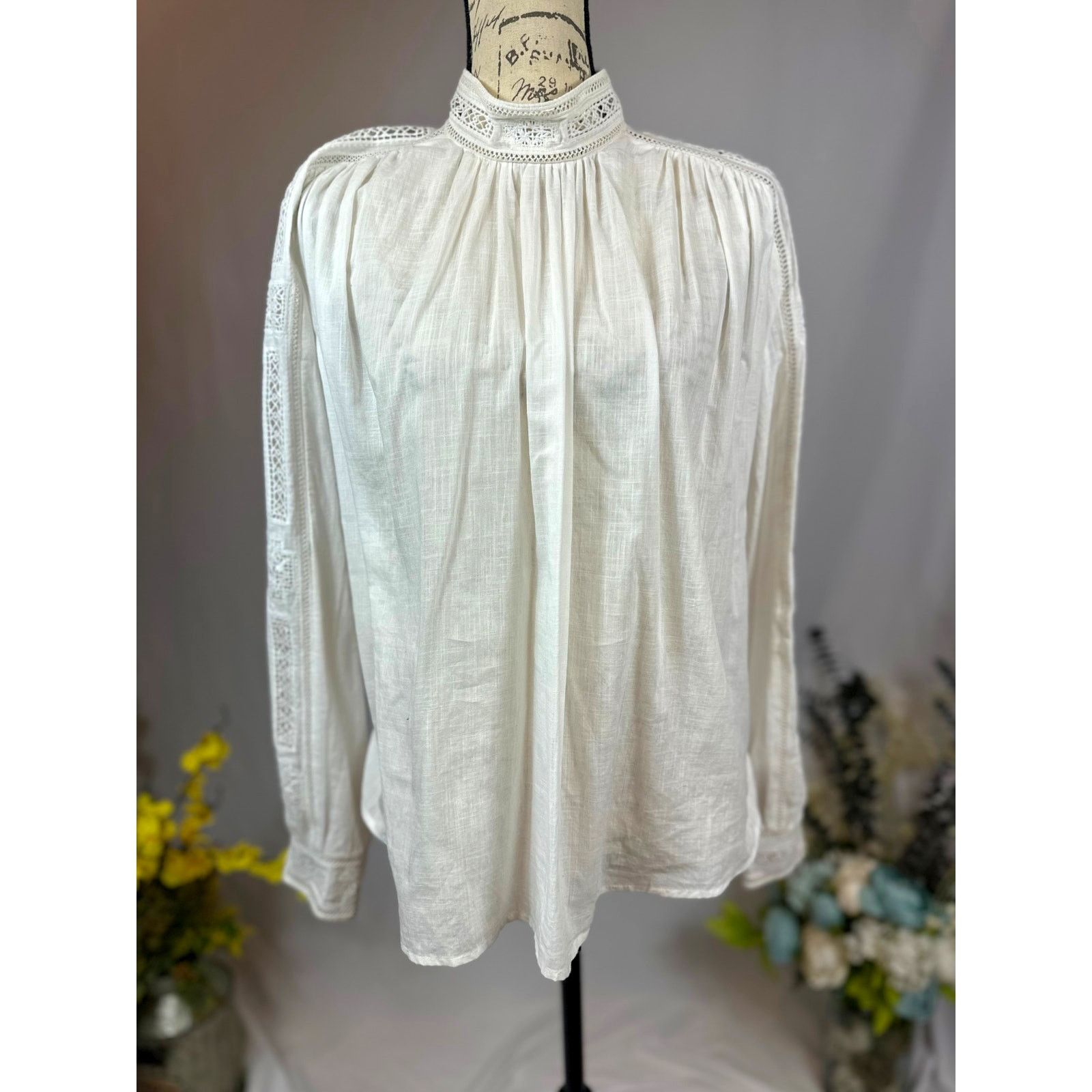 Zadig & Voltaire Zadig & Voltaire Teddy Eyelet Trim Blouse Judo M Size M / US 6-8 / IT 42-44 - 6 Thumbnail