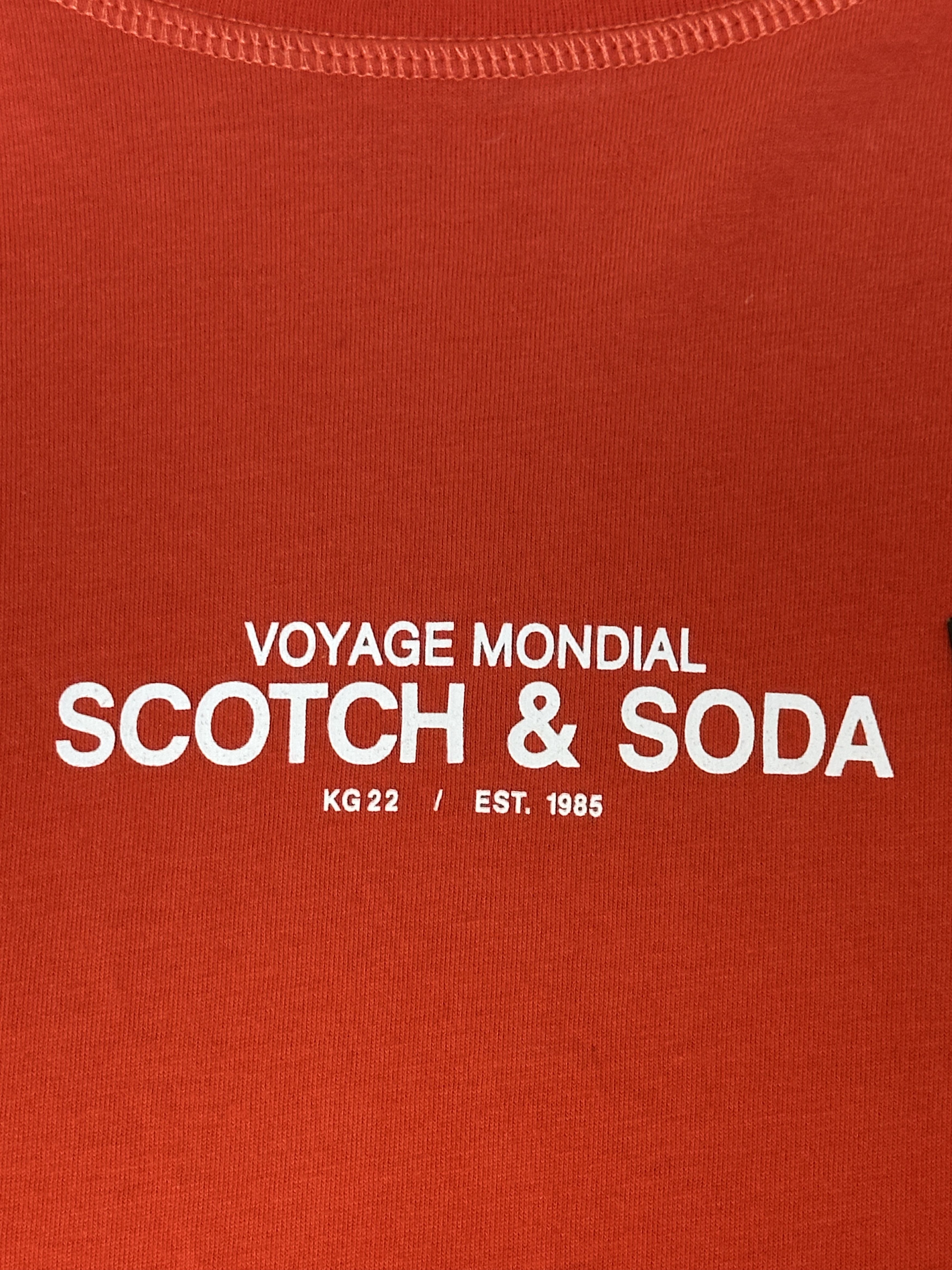 Scotch & Soda Scoth & Soda Men's Red Organic Cotton T-Shirt Size Large Size US L / EU 52-54 / 3 - 2 Thumbnail