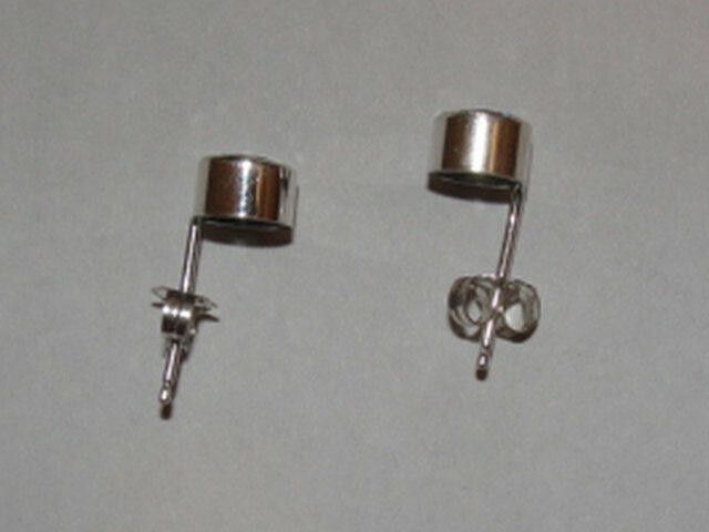 Handmade Silver Faceted Aquamarine Bezel Set Earring Birthstone March Size ONE SIZE - 4 Thumbnail