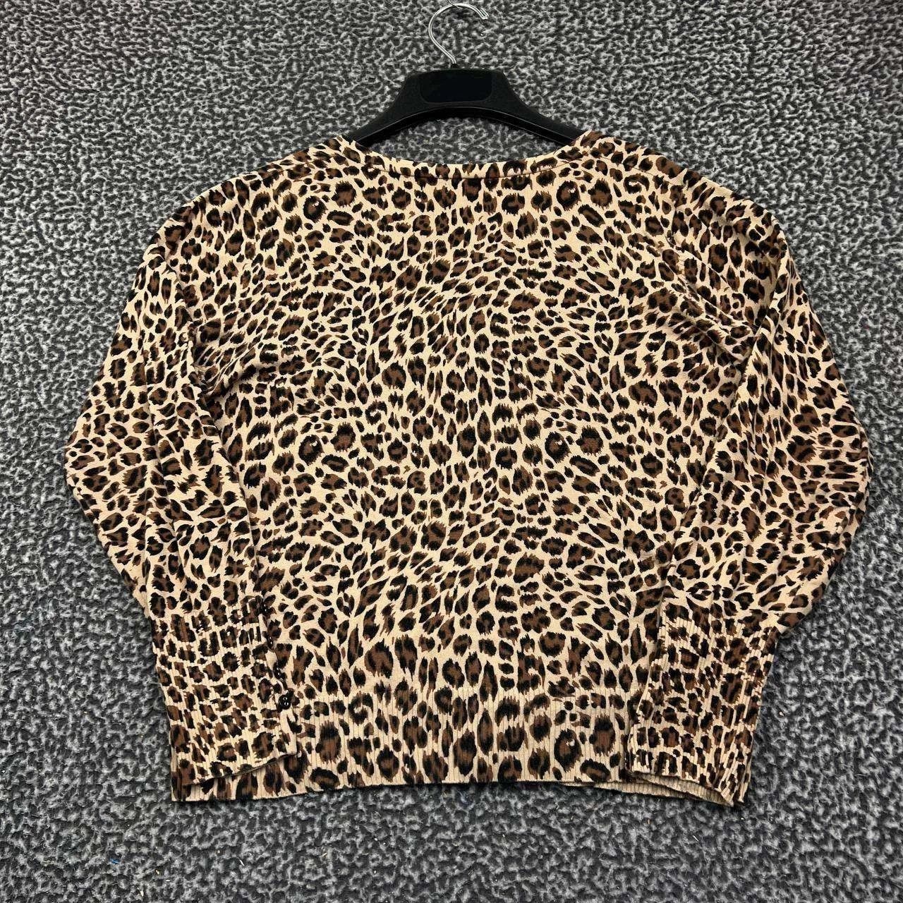 Apt. 9 Apt. 9 Sweater Cardigan Women Brown Leopard Button Up XL Size XL / US 12-14 / IT 48-50 - 2 Thumbnail