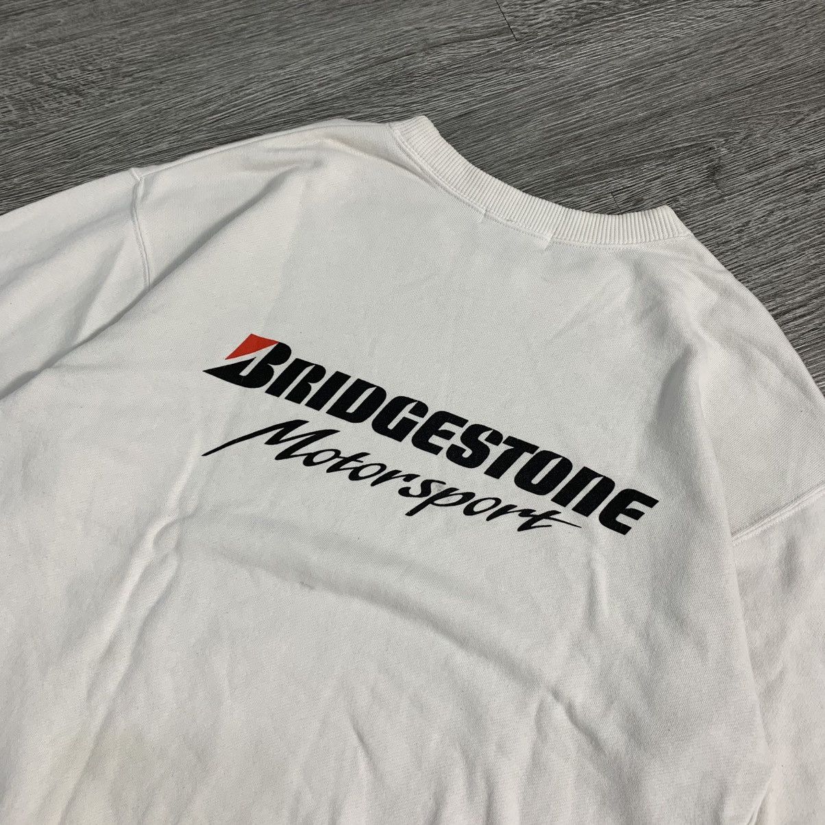 Vintage Vtg ♠️ 90s Bridgestone Motorsport Sweetshirt Size US L / EU 52-54 / 3 - 3 Thumbnail