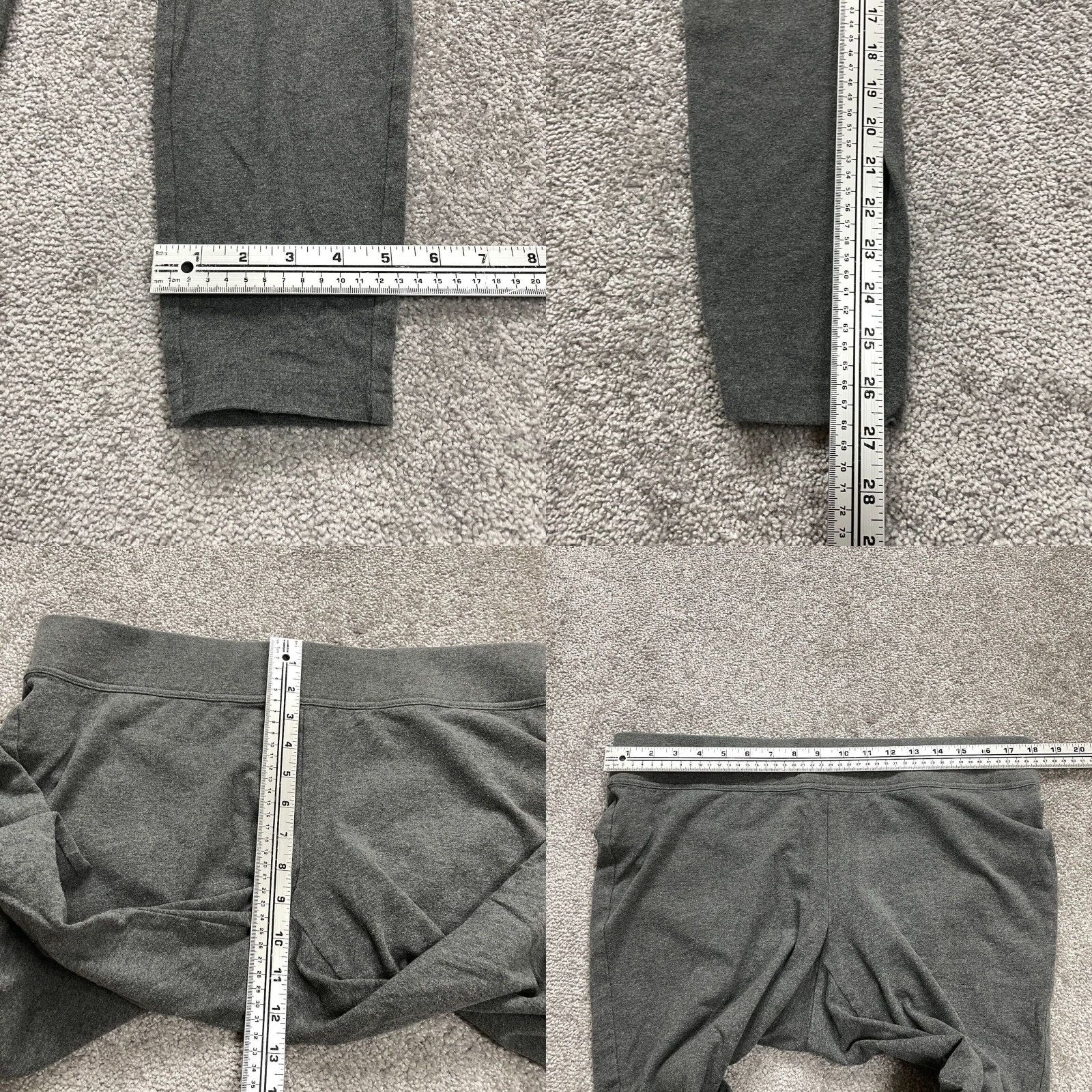 Lands' End Lands' End Compression Leggings Womens Large Grey Solid Stretch Athletic 36x27 Size 36" / US 14 / IT 50 - 8 Thumbnail