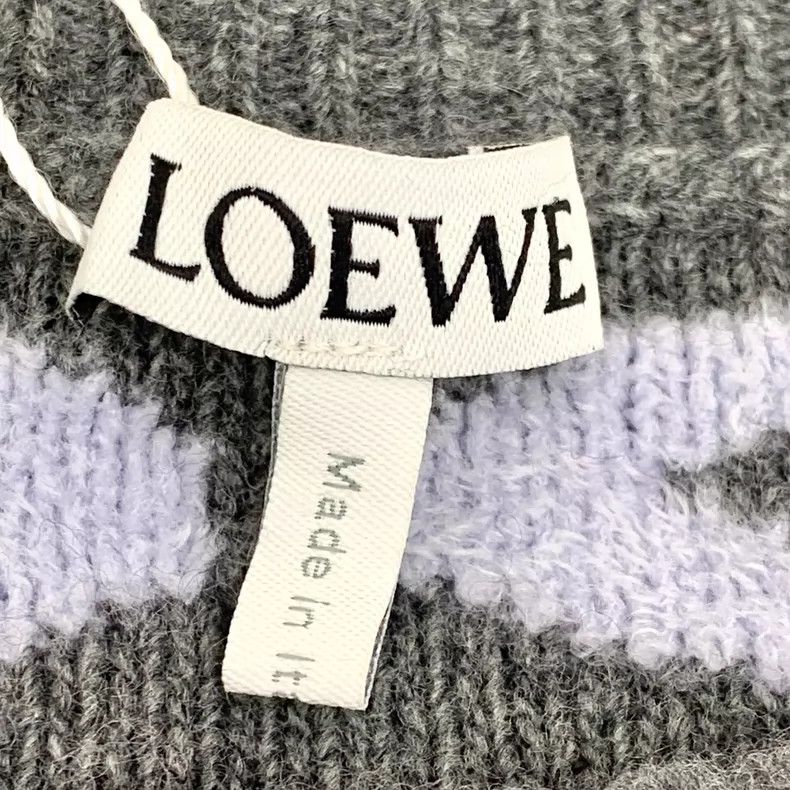 Loewe Loewe Gray logo printed wool round neck long sleeve knitte Size S / US 4 / IT 40 - 5 Thumbnail