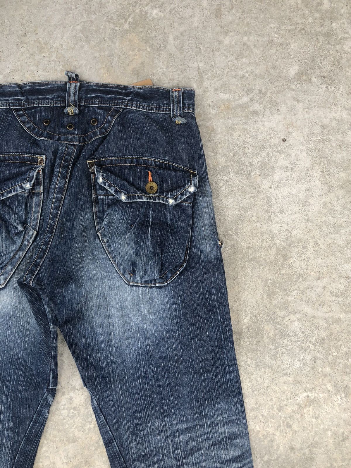 If Six Was Nine Flare Jeans Edwin Distressed Jeans Cargo Pants Size US 32 / EU 48 - 11 Thumbnail