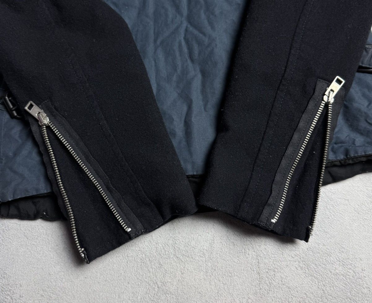 Allsaints Allsaints Women’s Biker Wax Cotton Jacket Wool Sleeves Size S / US 4 / IT 40 - 10 Thumbnail