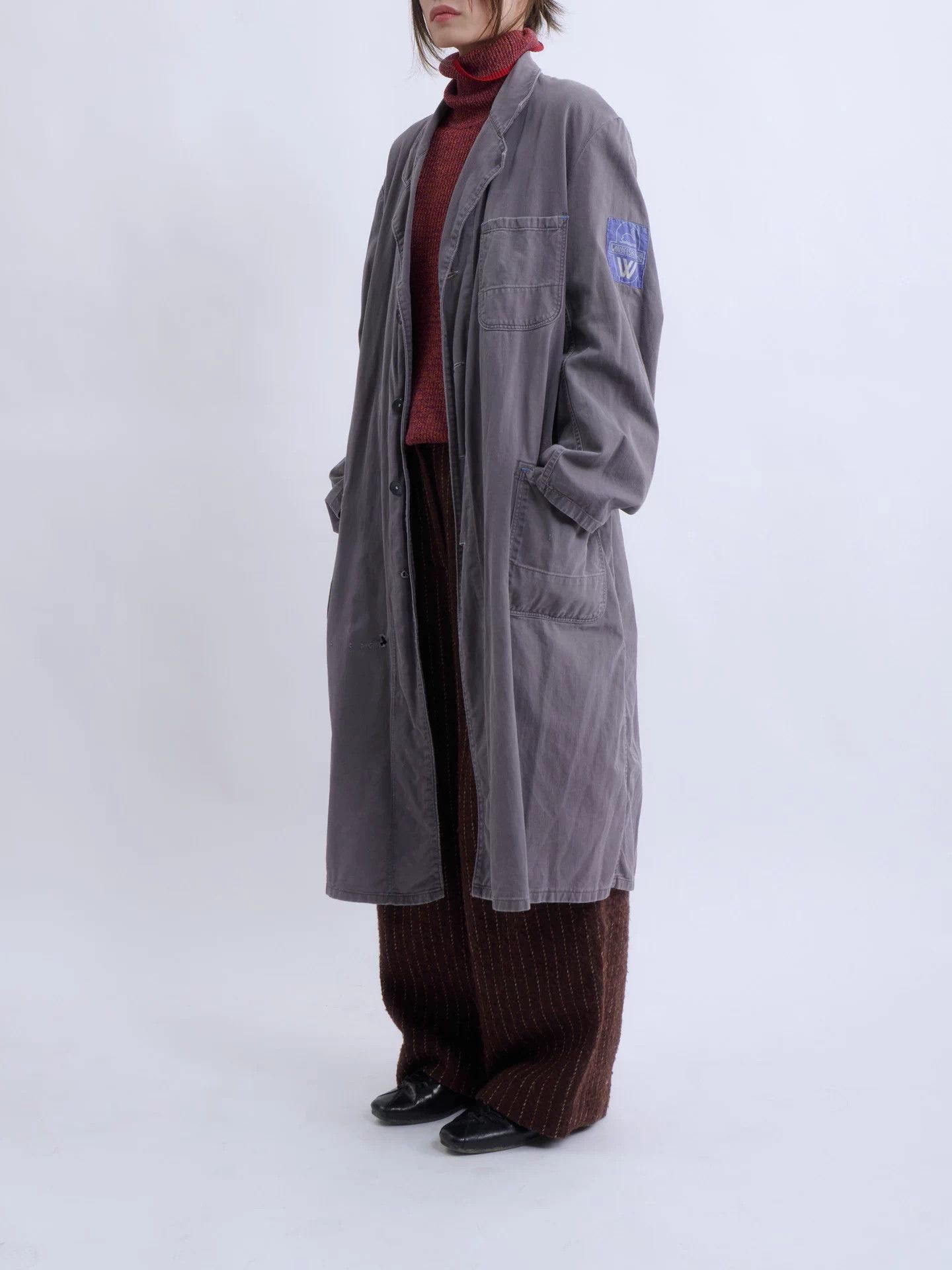 Other Vintage 80s Germany Faded Cotton Work Coat 52 Size US L / EU 52-54 / 3 - 2 Thumbnail