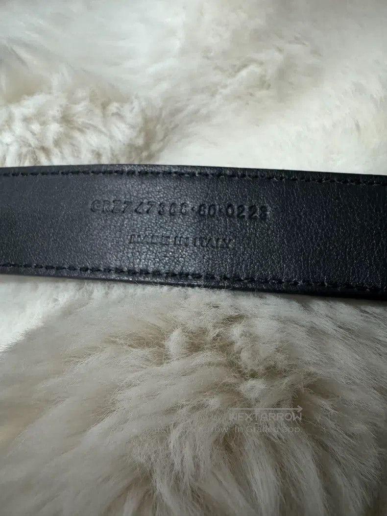 Saint Laurent Paris Saint Laurent Paris size 80 Embossed Belt Size ONE SIZE - 4 Thumbnail