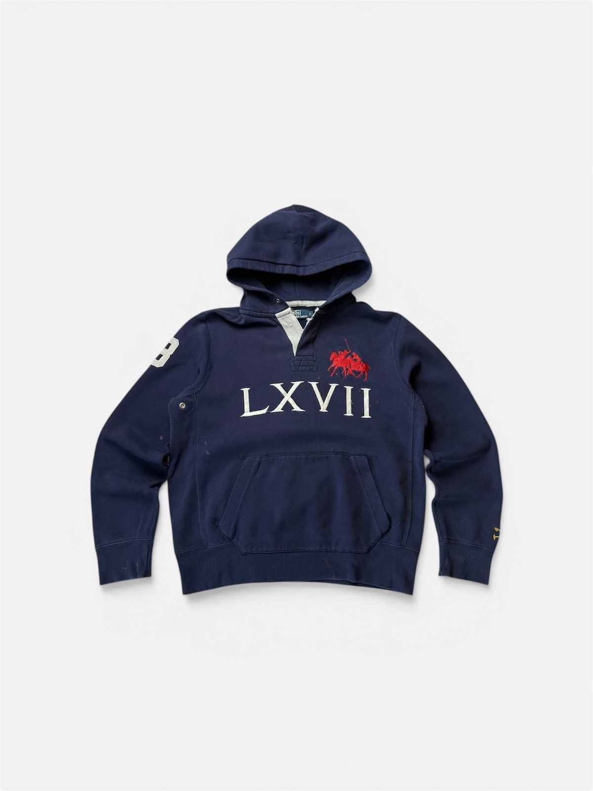 Polo Ralph Lauren Vintage Polo Ralph Lauren Dirty Distressed Hoodie Y2K Size US L / EU 52-54 / 3 - 1 Thumbnail