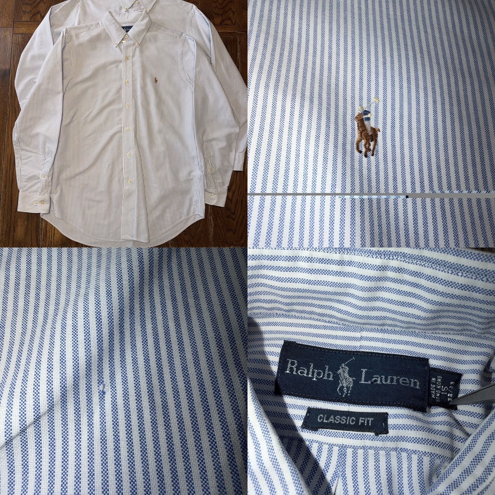 Ralph Lauren Ralph Lauren Button Down Shirt Men’s 15 32/33 Classic Fit Striped Blue White Lot of 3 Size US M / EU 48-50 / 2 - 8 Thumbnail