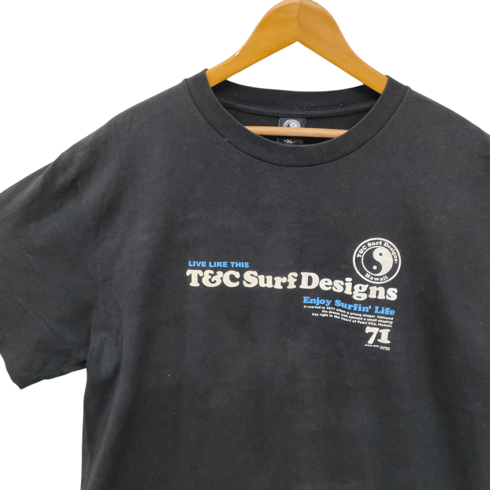 Vintage 90s Surf Tour T-Shirt T&C Hawaii Pipeline Sunset Beach Size US XL / EU 56 / 4 - 3 Thumbnail
