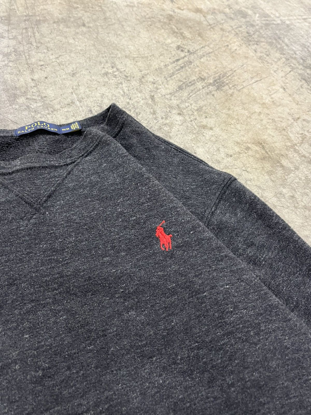 Polo Ralph Lauren × Vintage Polo Ralph Lauren vintage crewneck sweatshirt Heather gray Size US M / EU 48-50 / 2 - 6 Thumbnail