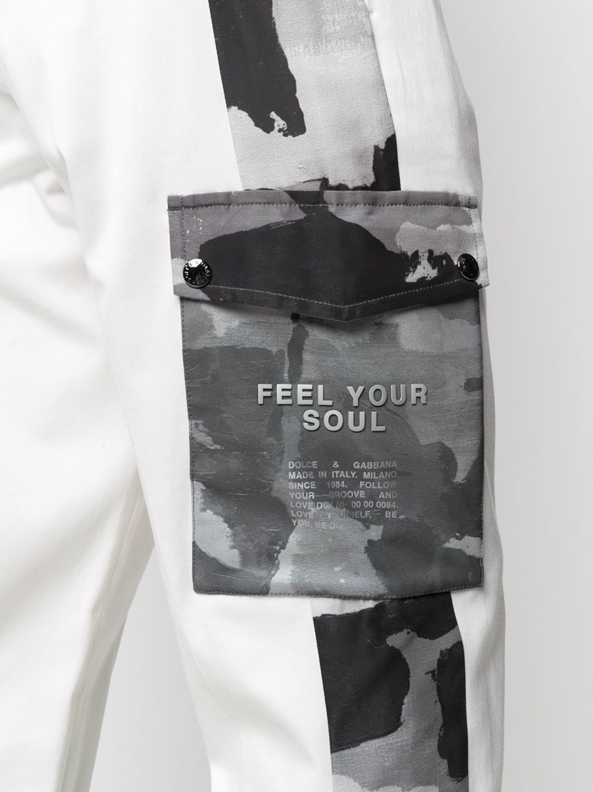 Dolce & Gabbana o1y0125 Camouflage Cargo Pant in White Size US 42 / EU 58 - 4 Thumbnail