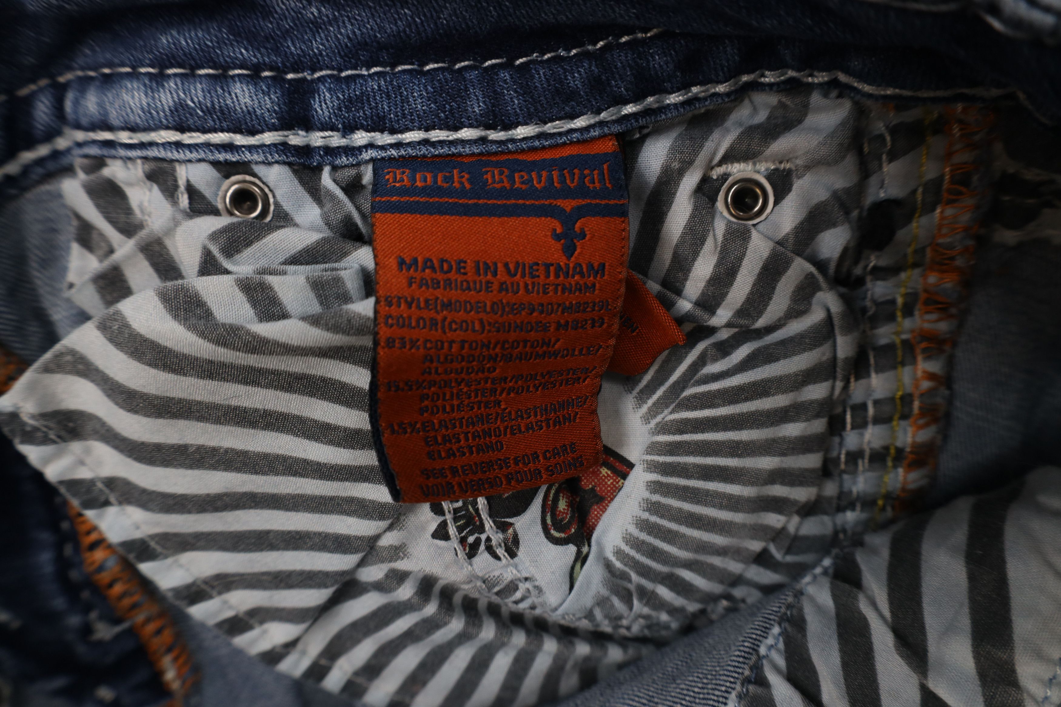 Rock Revival × Vintage Rock Revival Thick Stitch Sundee Mid Rise Boot Denim Jeans Size 26" / US 2 / IT 38 - 10 Thumbnail