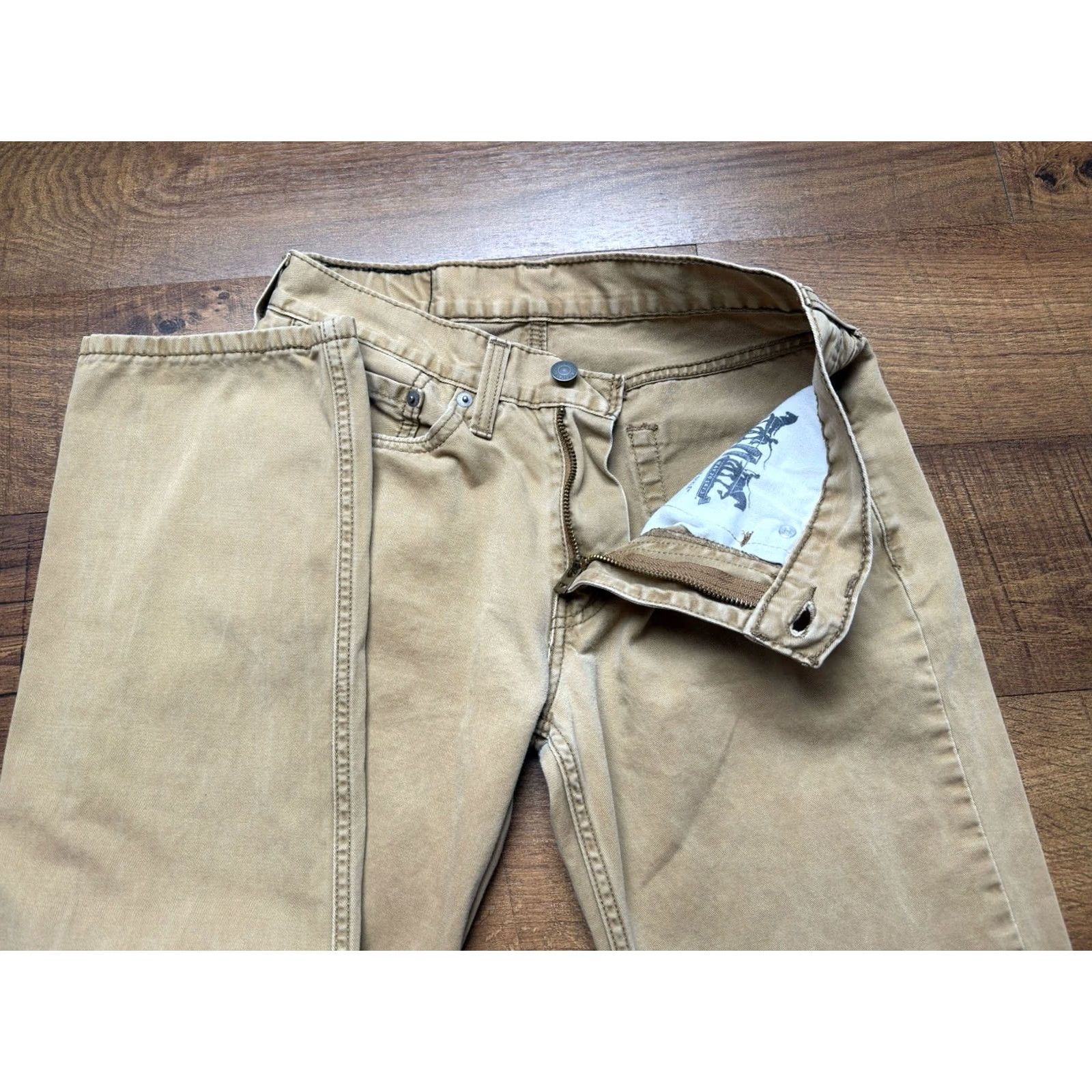 Levi's Levi's 514 Mens Slim Straight Fit Khakis Pants Cotton Chino Brown 29X30 Jeans Hat Size US 29 - 6 Thumbnail