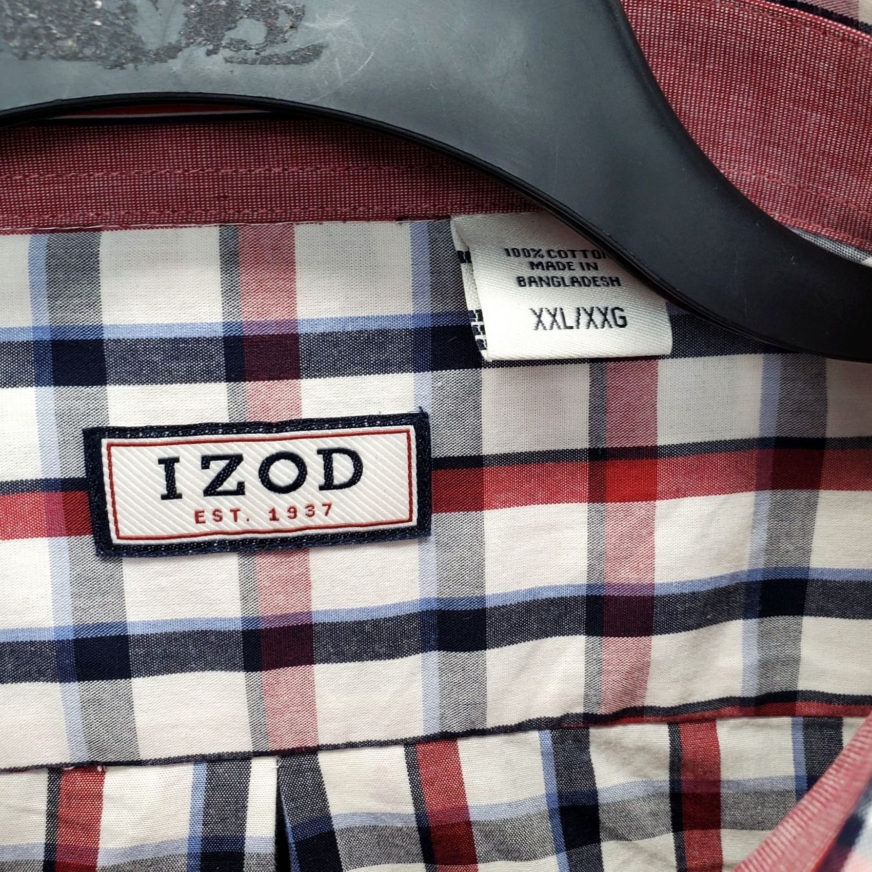 Izod IZOD Mens XXL Multicolor Plaid Long Sleeve Button-Down Shirt Size US XXL / EU 58 / 5 - 6 Thumbnail
