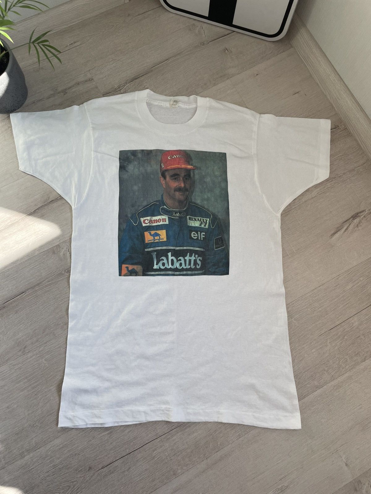 Formula 1 × Vintage 1990s Nigel Mansell British Formula 1 Racer T-shirt Nascar Size US XL / EU 56 / 4 - 3 Thumbnail