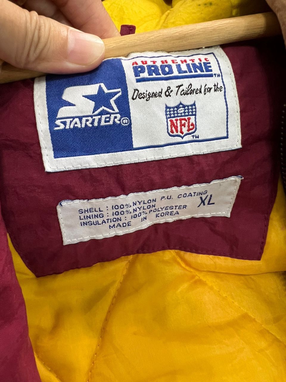 NFL Vintage 90’s Starter Red Skins Hoodie Size US XL / EU 56 / 4 - 16 Thumbnail