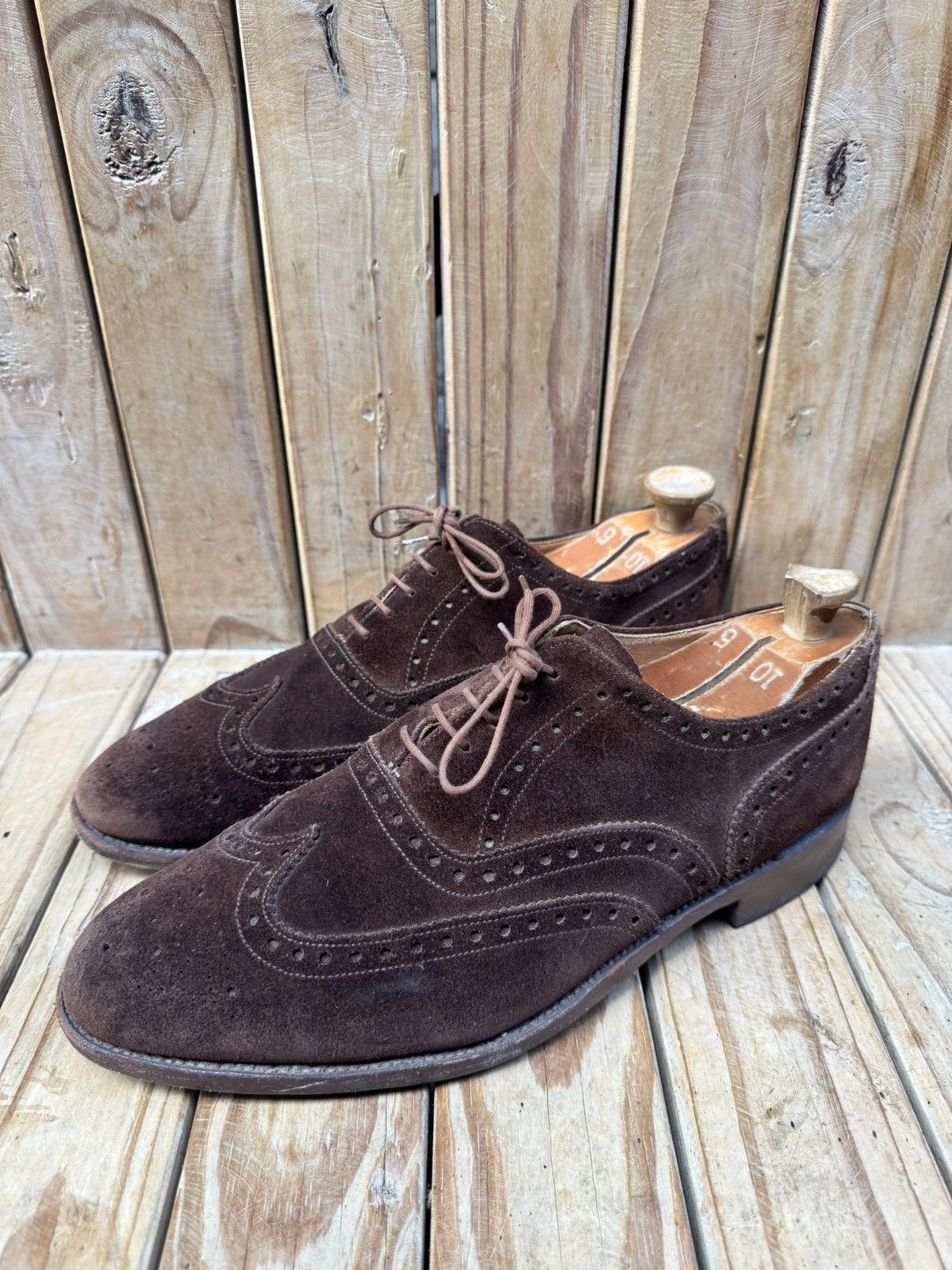 Alfred Sargent Alfred Sargent Brown suede wingtip dress Men’s shoes UK 11 Size US 12 / EU 45 - 6 Thumbnail