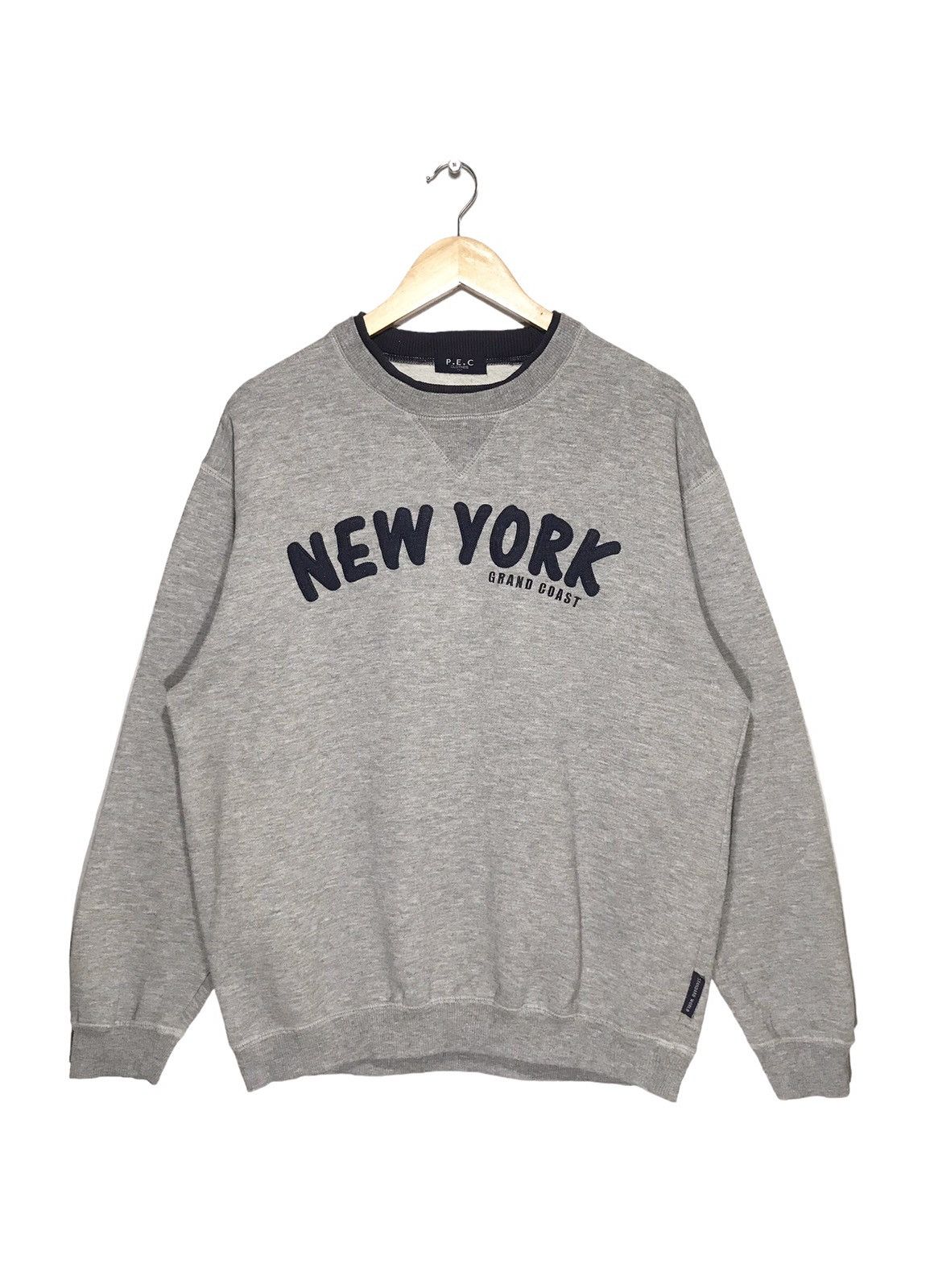 Japanese Brand × Vintage Vintage New York Grand Coast Spellout Sweatshirt Size US L / EU 52-54 / 3 - 1 Thumbnail