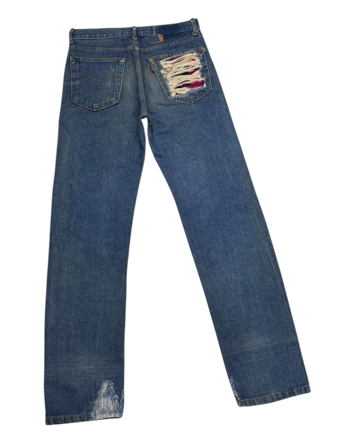 Levi's × Levi's Vintage Clothing × Vintage Vintage LEVIS 501 🇺🇸 PATCHWORK DISTRESSED DENIM JEANS Size US 30 / EU 46 - 4 Thumbnail