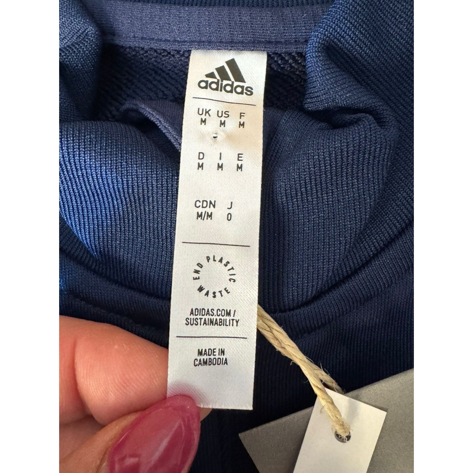 Adidas Adidas NEW Quarter Zip Pullover Men’s Medium Navy Blue White Size US M / EU 48-50 / 2 - 7 Thumbnail