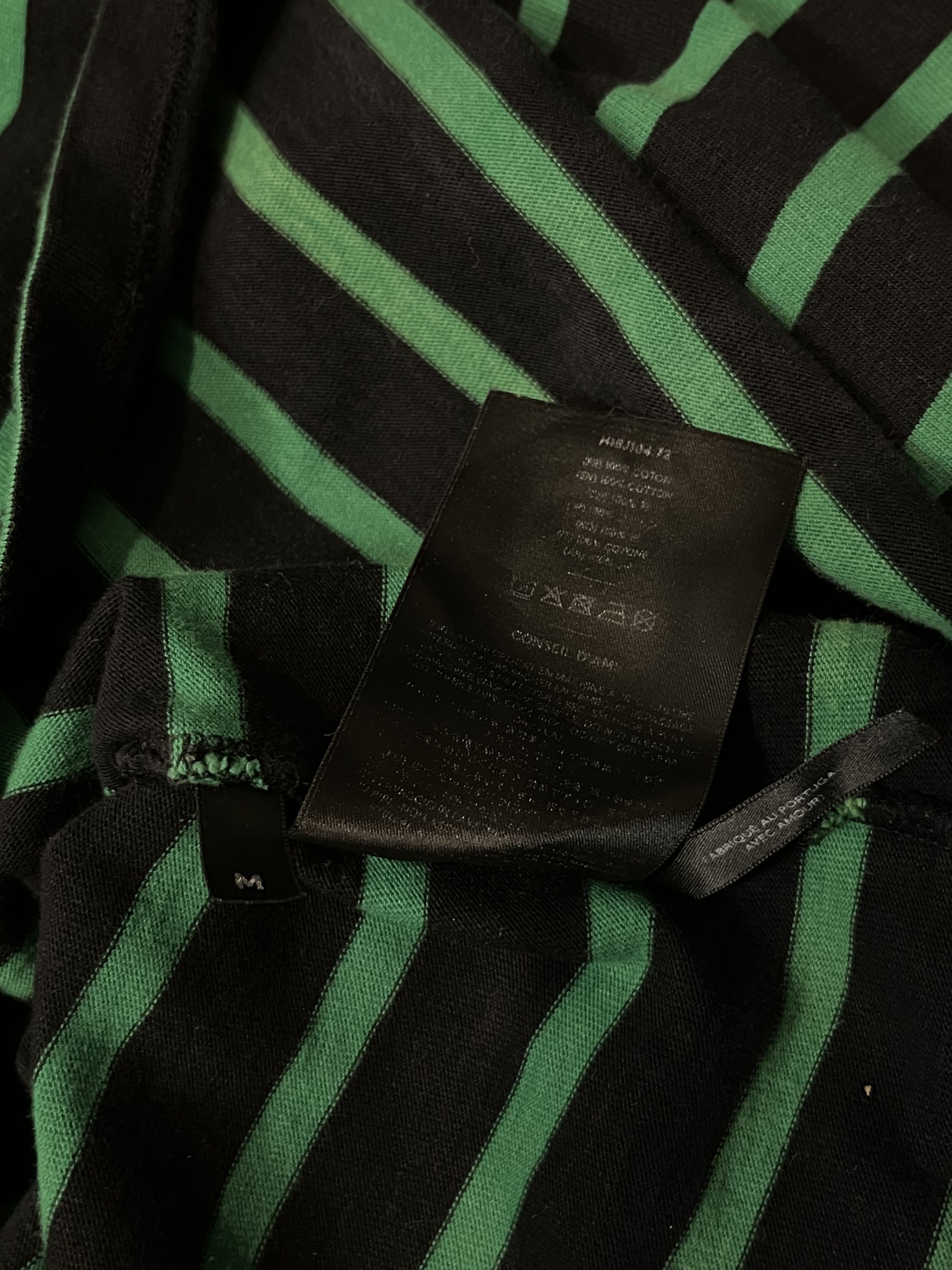 AMI × Designer AMI Paris Striped Black Green Heart Logo Sweatshirt Size M / US 6-8 / IT 42-44 - 8 Thumbnail