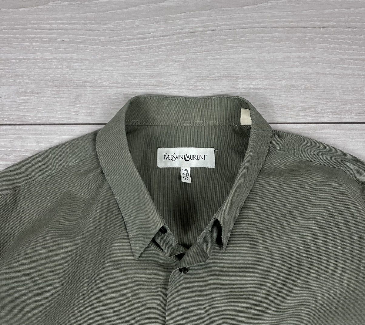 Yves Saint Laurent Yves Saint Laurent Vintage Green Pocket Button Shirt Size US L / EU 52-54 / 3 - 6 Thumbnail