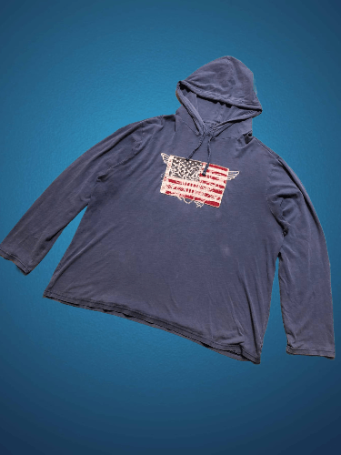 Polo Ralph Lauren Polo Ralph Lauren USA Flag & Eagle on Navy Hoodie Size XL Size US XL / EU 56 / 4 - 1 Thumbnail