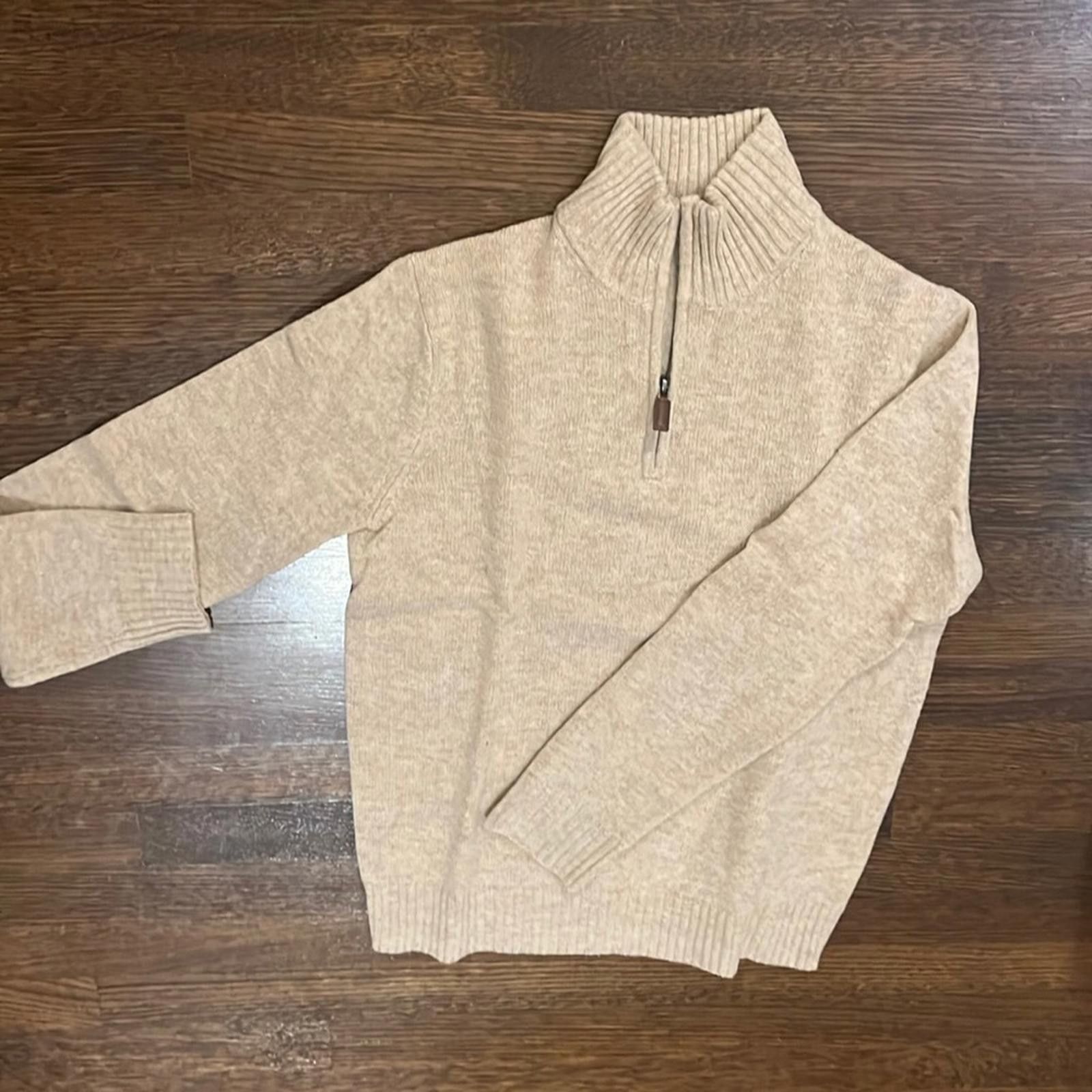J.Crew J.Crew Tan Quarter Zip Size US M / EU 48-50 / 2 - 1 Thumbnail