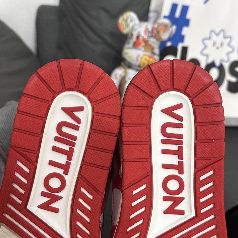 Louis Vuitton Yayoi Kusama x Louis Vuitton Red and White Sneakers -2508 Size US 7.5 / EU 40-41 - 6 Thumbnail