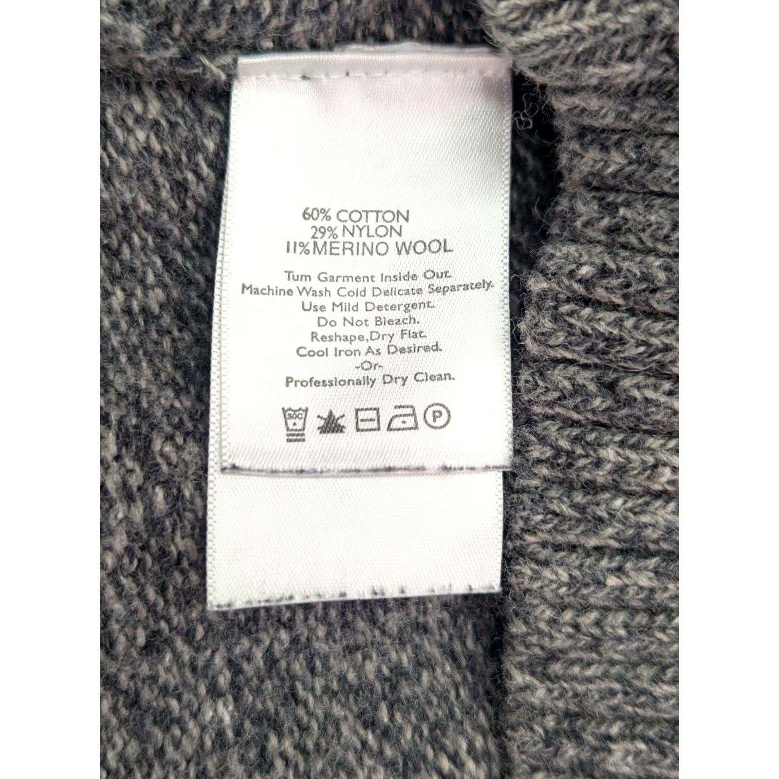 Eddie Bauer VINTAGE Eddie Bauer Sweater L Gray Cotton Merino Wool Blend Pullover Shawl Neck Men Size US L / EU 52-54 / 3 - 3 Thumbnail
