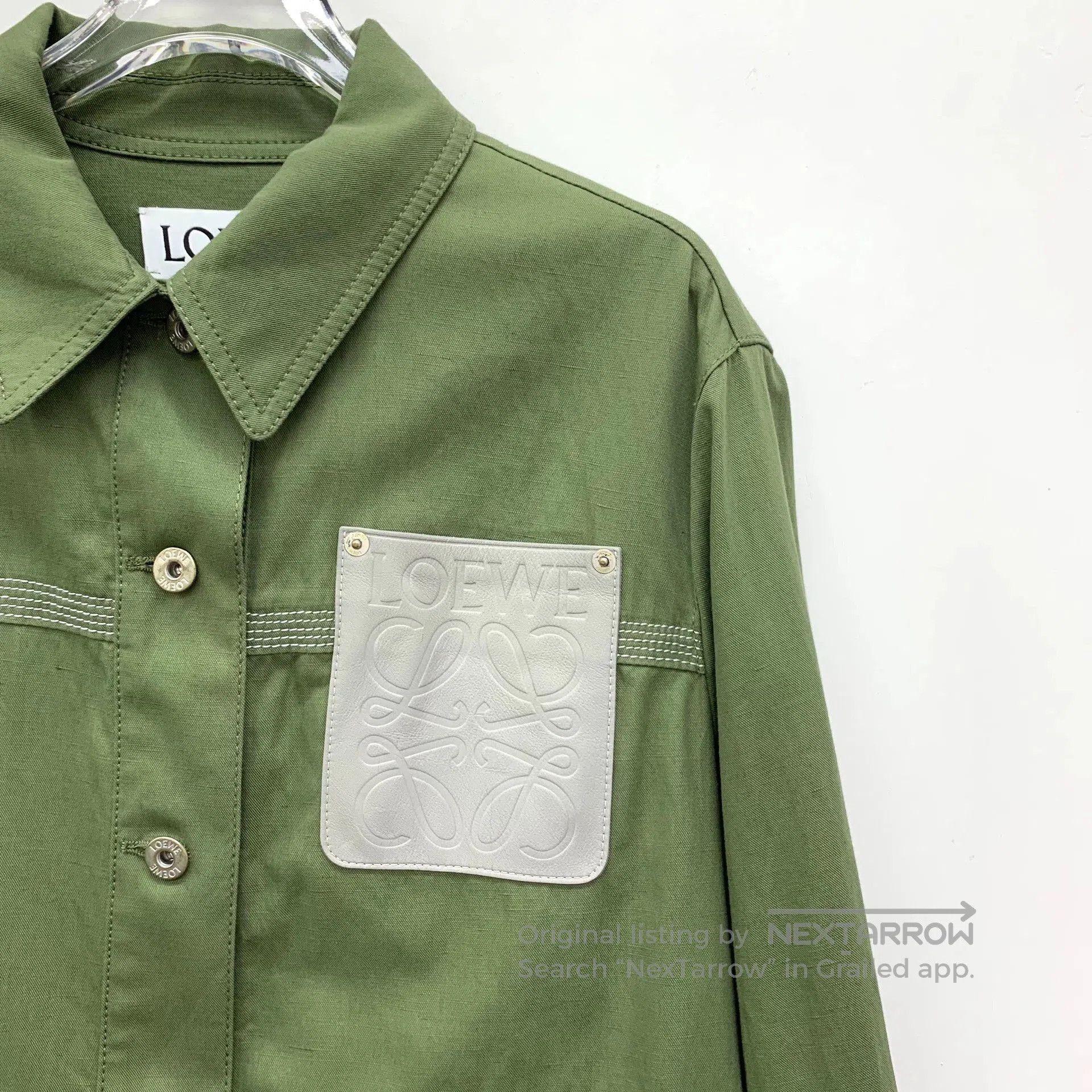 Loewe Loewe Green Logo Cotton Long Sleeve Jacket. Size US S / EU 44-46 / 1 - 3 Thumbnail