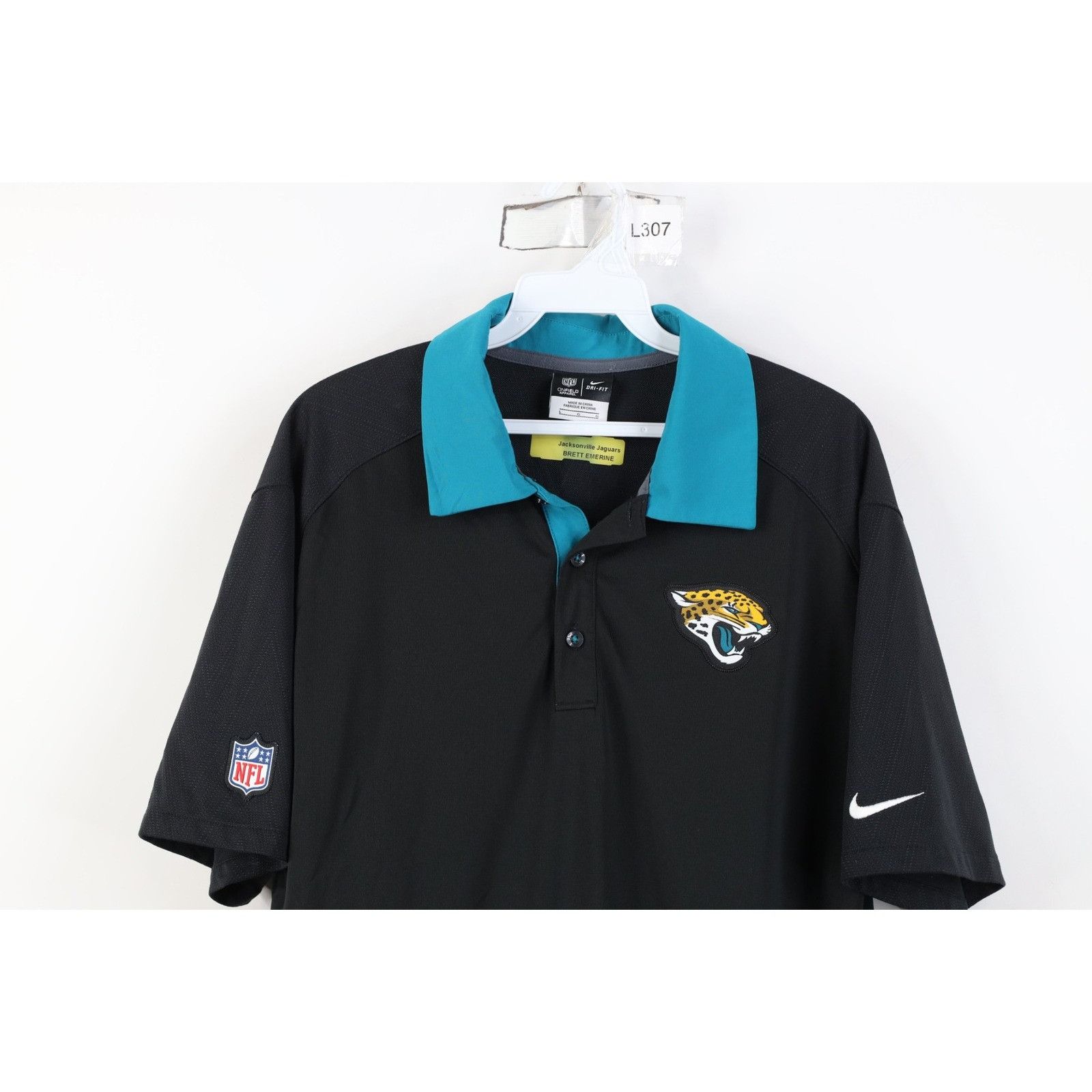 Nike Nike On Field Team Issued Jacksonville Jaguars Football Polo Size US L / EU 52-54 / 3 - 2 Thumbnail