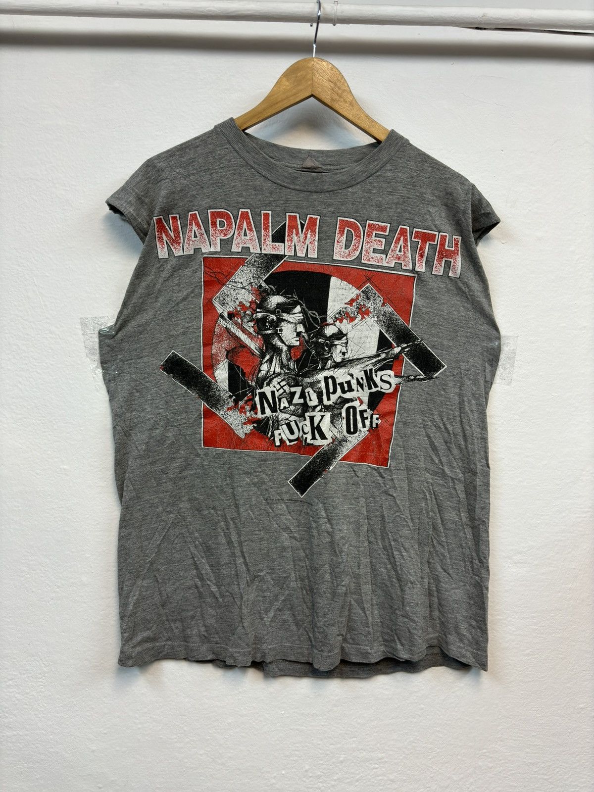 Band Tees × Vintage Vintage Napalm Death 1993 Nasi Punks Fuck Off Sleeveless tee Size US L / EU 52-54 / 3 - 1 Thumbnail