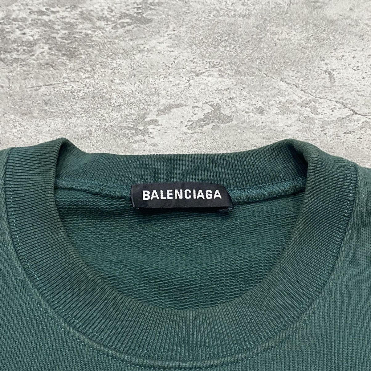 Balenciaga Balenciaga Block Logo Green Crewneck Size US XS / EU 42 / 0 - 3 Thumbnail