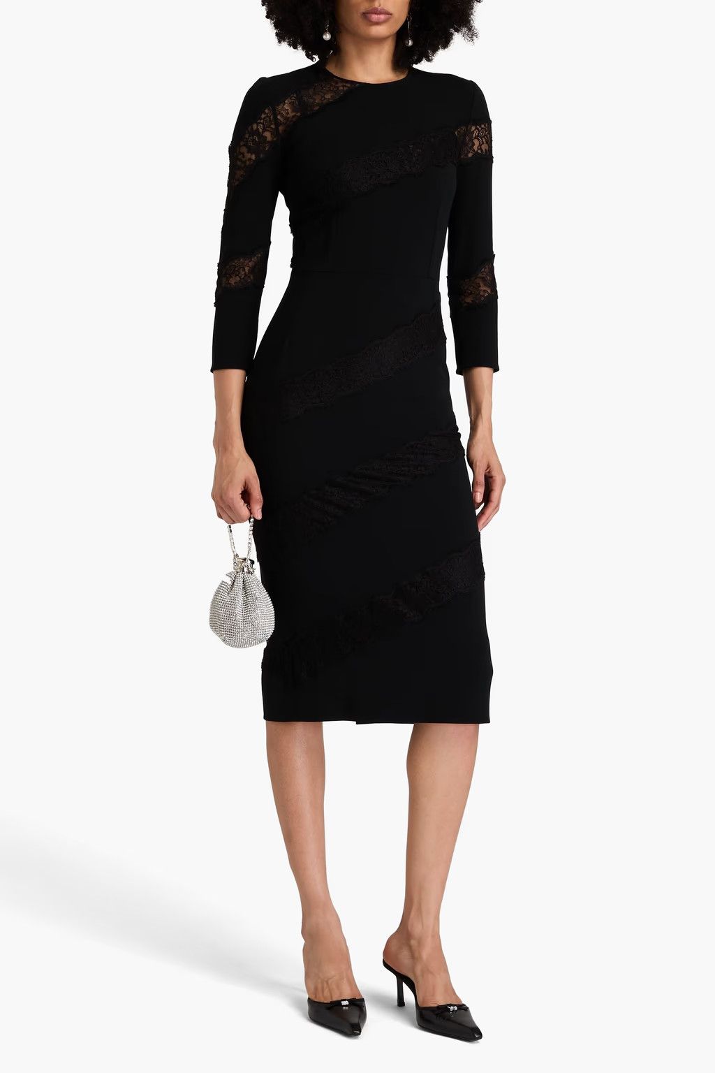 Dolce & Gabbana o1y0825 Midi Dress in Black Size XS / US 0-2 / IT 36-38 - 2 Thumbnail