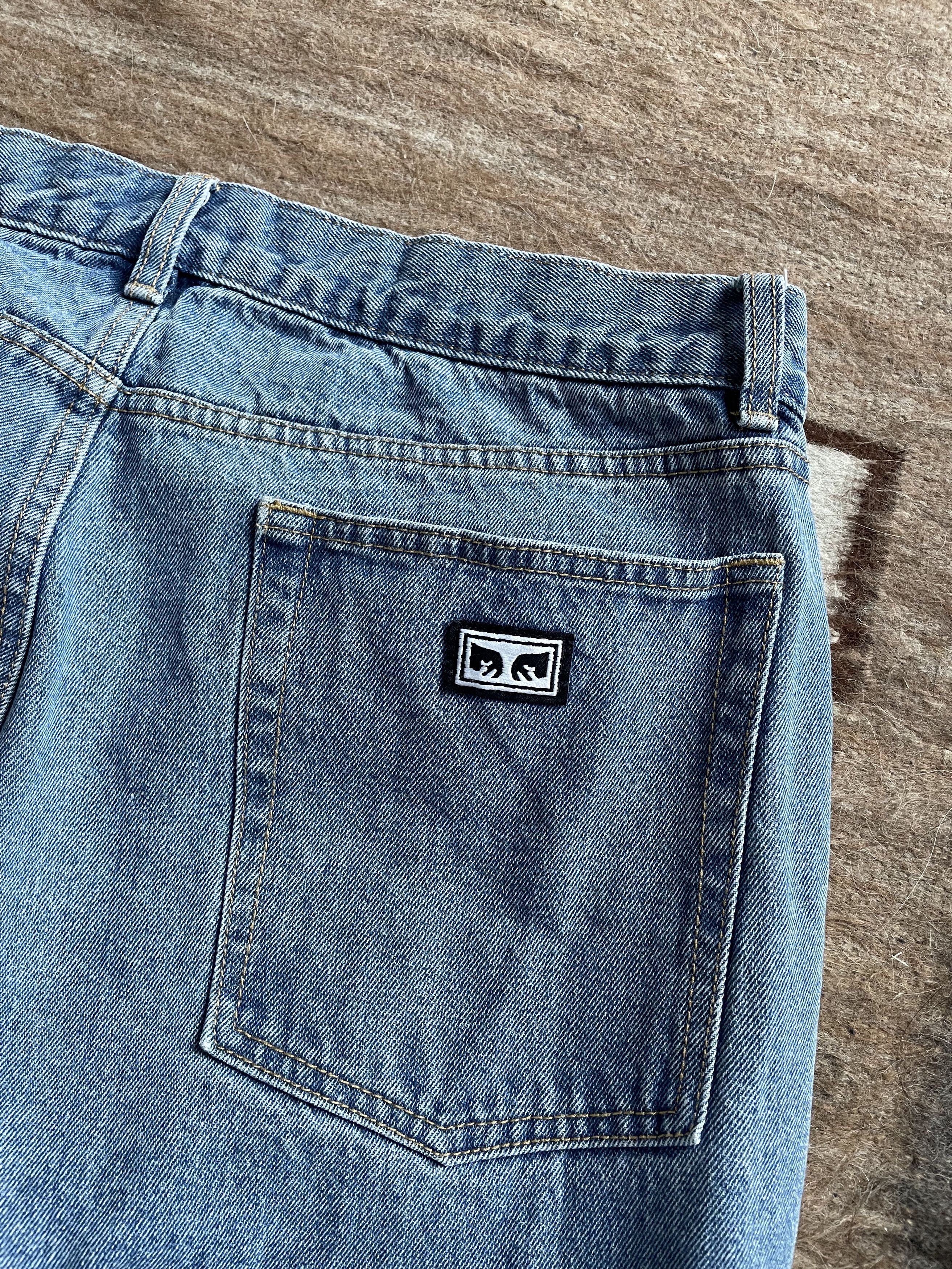 Obey Obey Relaxed Fit Light Blue Denim Jeans 7636AC Size US 36 / EU 52 - 2 Thumbnail
