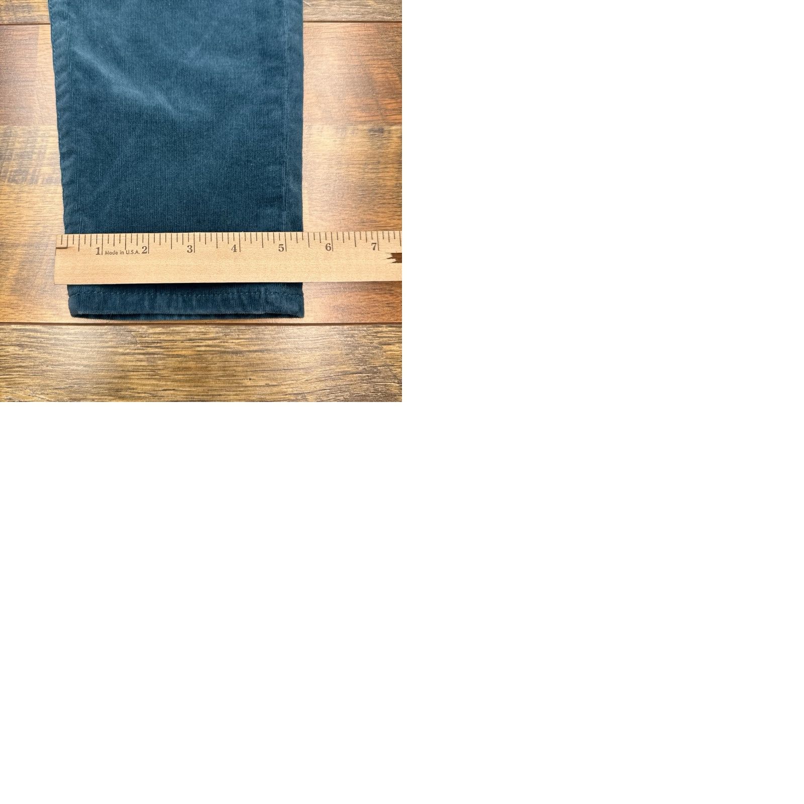 Vintage CAbi Womens Pants Skinny Corduroy 2 Teal Green Mid Rise Stretch Travel Casual Party/Cocktail City Slim Waist 26 in Flat Front Inseam 30 in Size 26" / US 2 / IT 38 - 9 Thumbnail