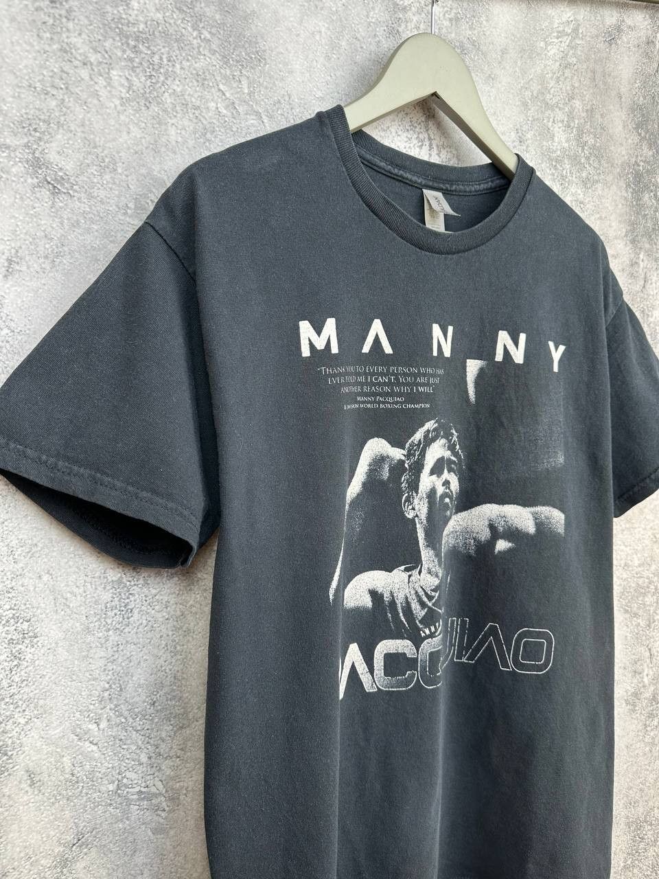 Vintage Manny Pacquiao Graphic Boxing Tee Black Short Sleeve T-Shirt Size US L / EU 52-54 / 3 - 3 Thumbnail