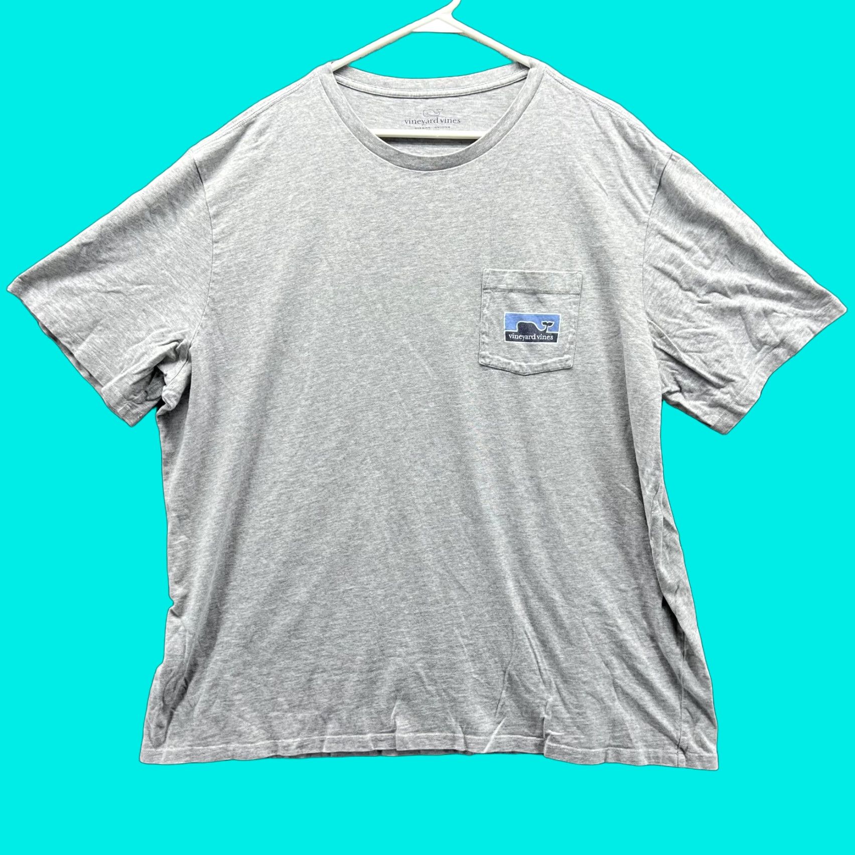 Vineyard Vines Vineyard Vines Shirt Men XXL Blue Gray Short Sleeve Crew Neck Cotton Whale Print T-Shirt Size US XXL / EU 58 / 5 - 1 Thumbnail