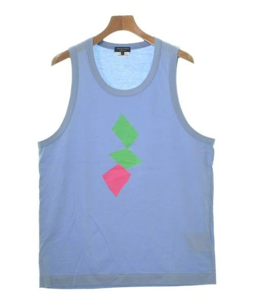 Comme des Garcons Homme Plus Tank tops Sleeveless Cotton Crewneck cut and sew Blue Size US L / EU 52-54 / 3 - 1 Thumbnail