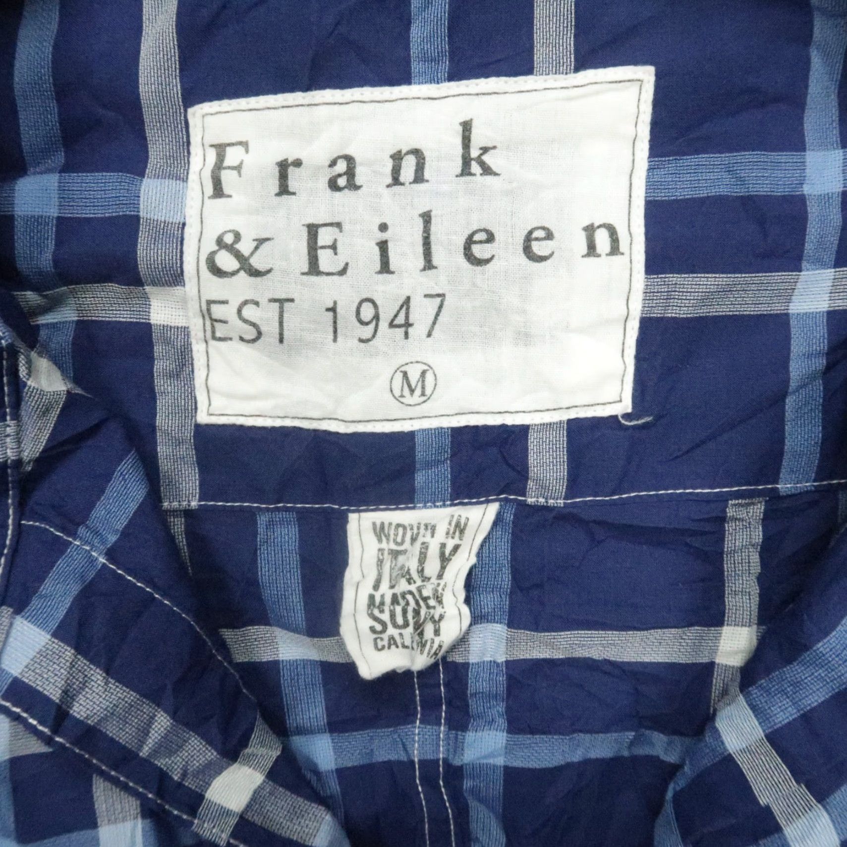 Frank & Eileen Frank & Eileen Shirt Womens Medium Blue Plaid Button-Up Long Sleeve Casual Shirt Womens M Blue Plaid Button-Up Size M / US 6-8 / IT 42-44 - 3 Thumbnail