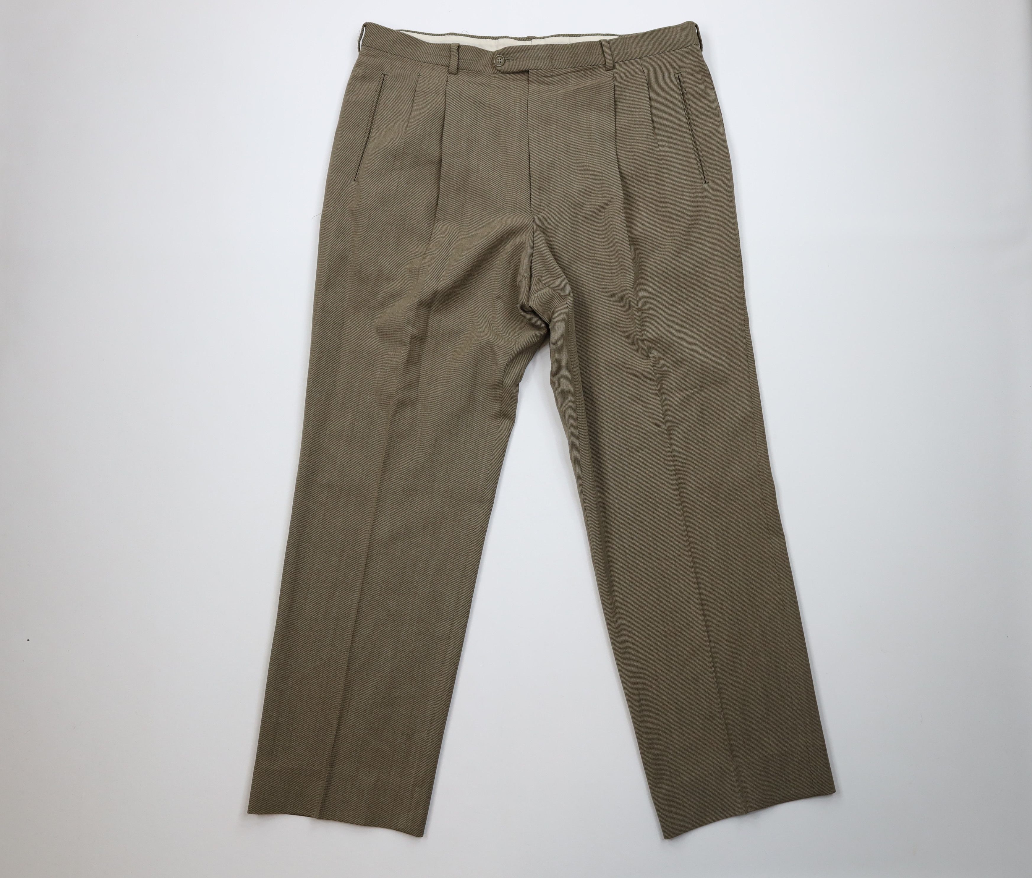Vintage Vintage 70s Streetwear Wool Blend Whipcord Chino Pants USA Size US 36 / EU 52 - 1 Thumbnail