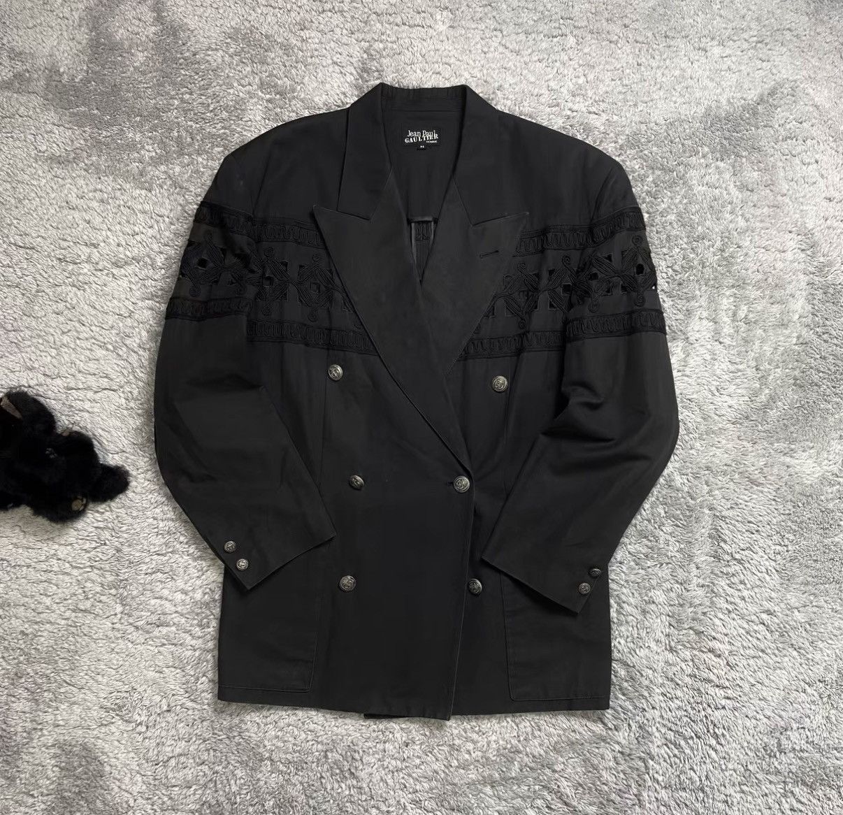 Jean Paul Gaultier Jean Paul Gaultier Embroidered Cut-Out Peak Lapel Blazer J29 Size US M / EU 48-50 / 2 - 3 Thumbnail