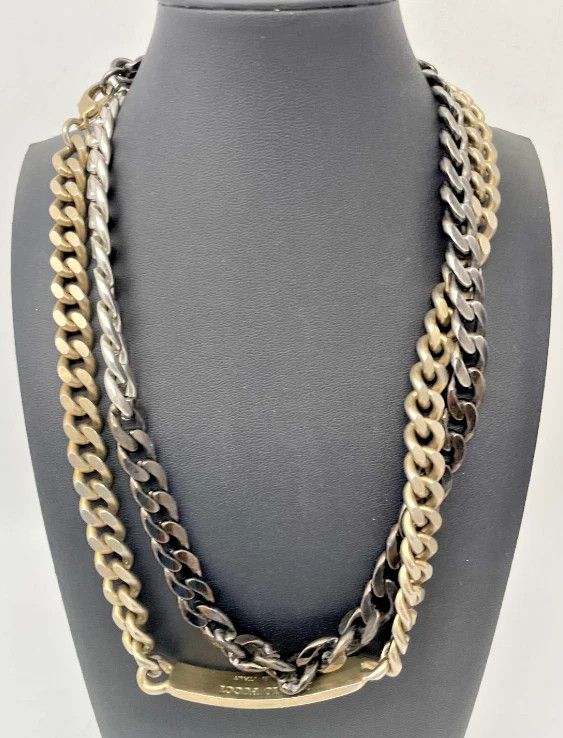 Emilio Pucci EMILIO PUCCI Tri-Color Chain Cuban Link Necklace RARE Size ONE SIZE - 1 Thumbnail