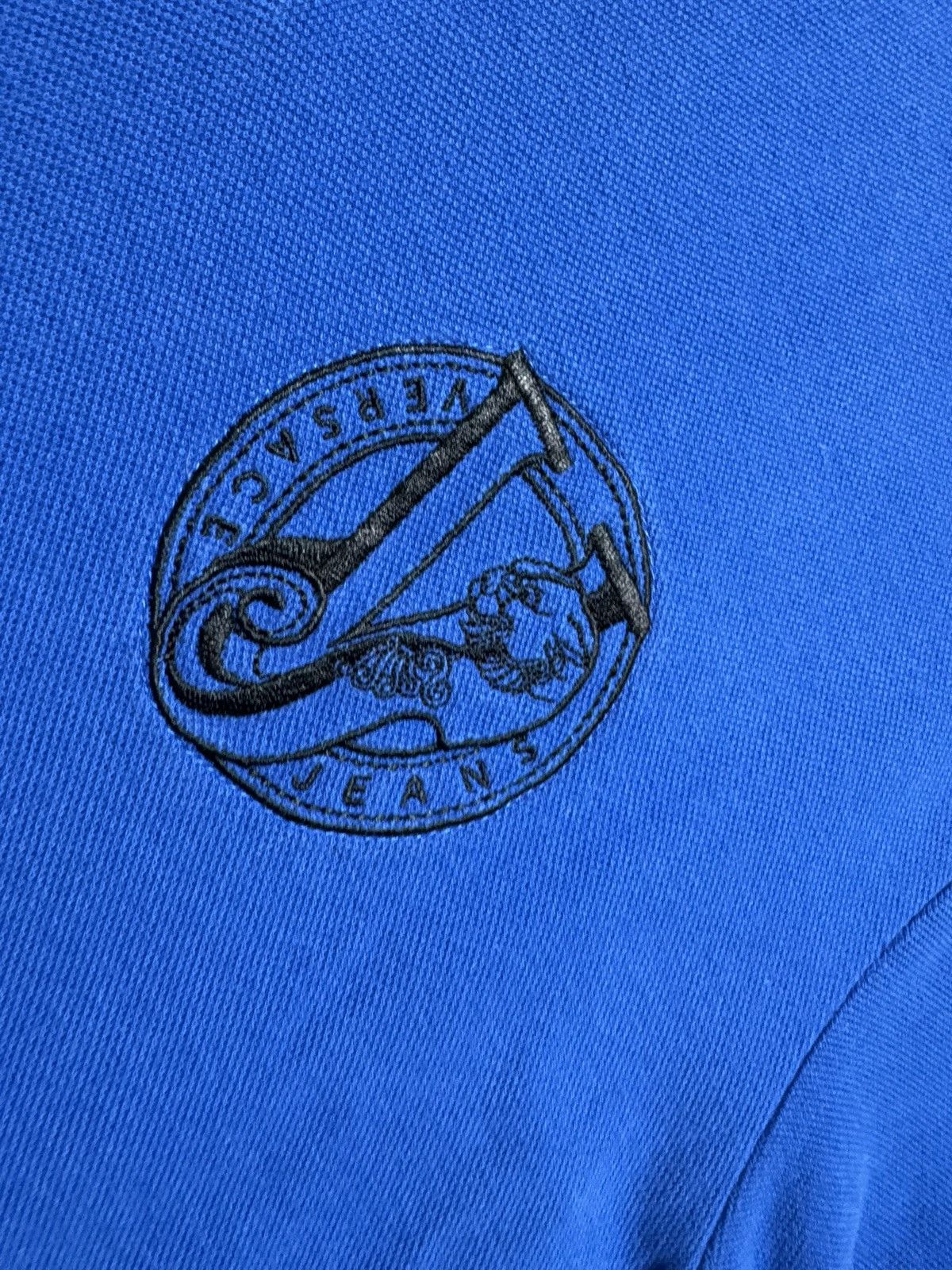 Versace Jeans Couture Versace Jeans Big Logo Luxury Polo Shirt Blue Size M Size US M / EU 48-50 / 2 - 6 Thumbnail