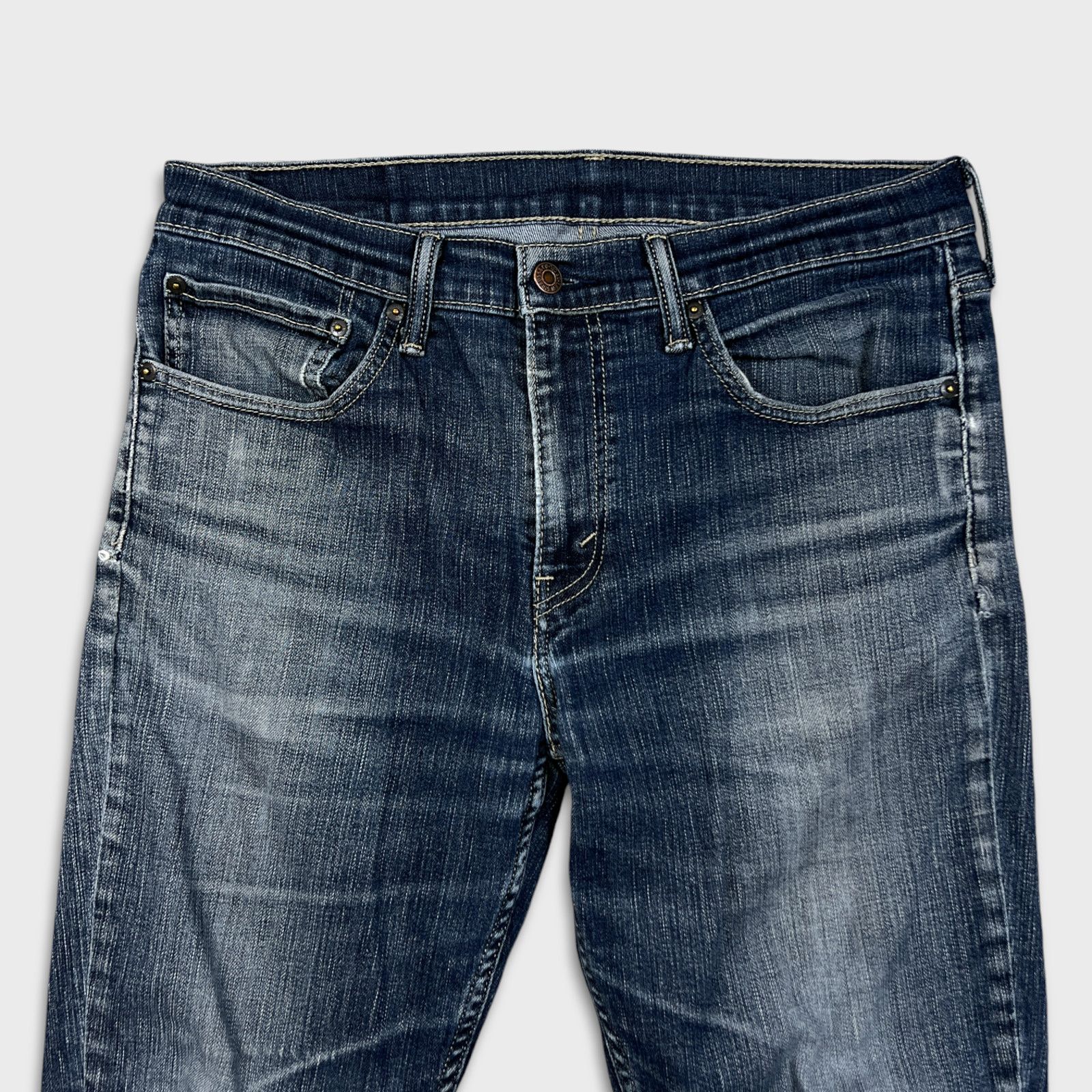 Levi's × Vintage Levi's 511 Jeans 34x28 Slim Fit Dark Wash Faded Denim Pants Size US 34 / EU 50 - 2 Thumbnail