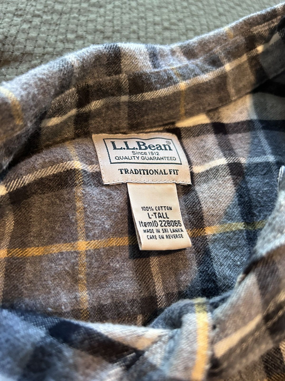 L.L. Bean L.L. Bean L-Tall Striped Flannel Shirt Size US L / EU 52-54 / 3 - 7 Thumbnail